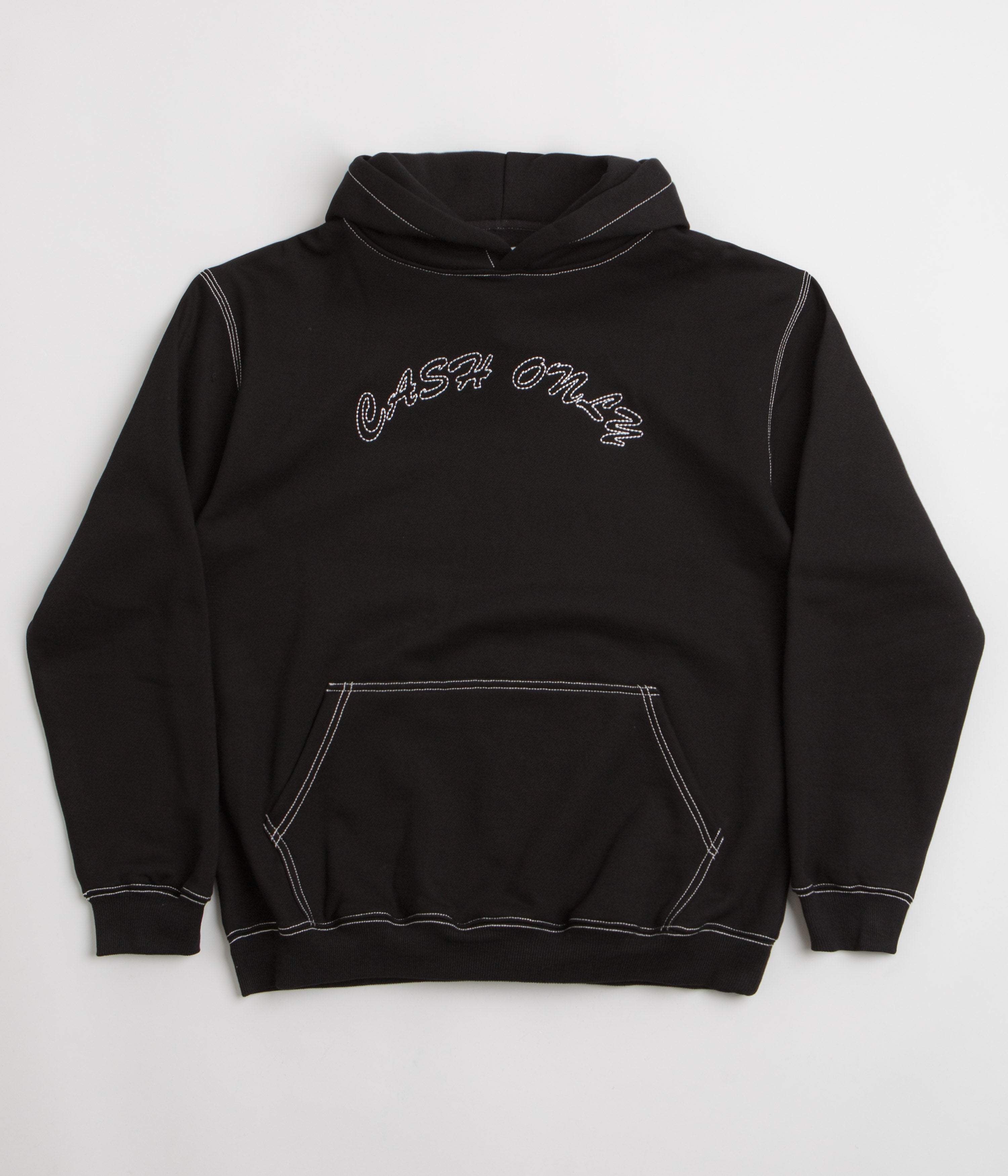 Exclusive Cash Only Black Stitch Logo Hoodie - Grab Yours Now!