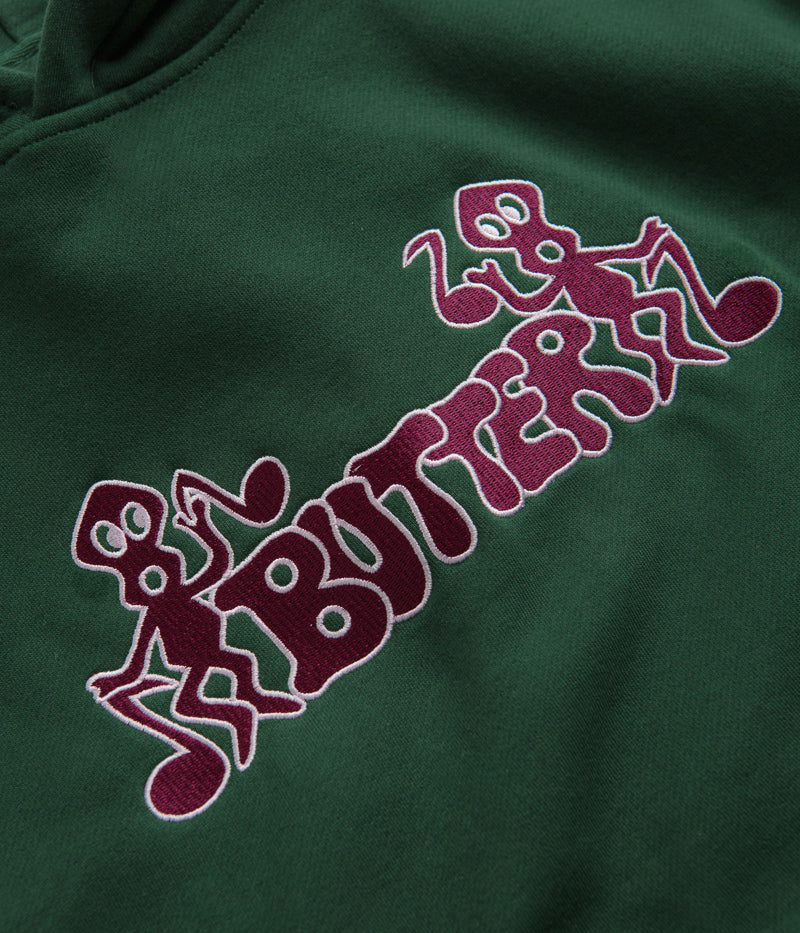Butter Goods Forest Green Notes Embroidered Hoodie - A Must-Have!