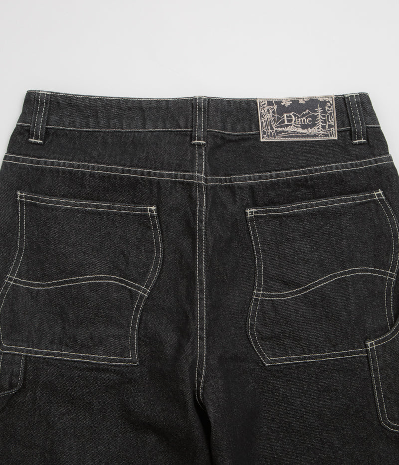 Dime's Stunning Black Washed Classic Denim Shorts