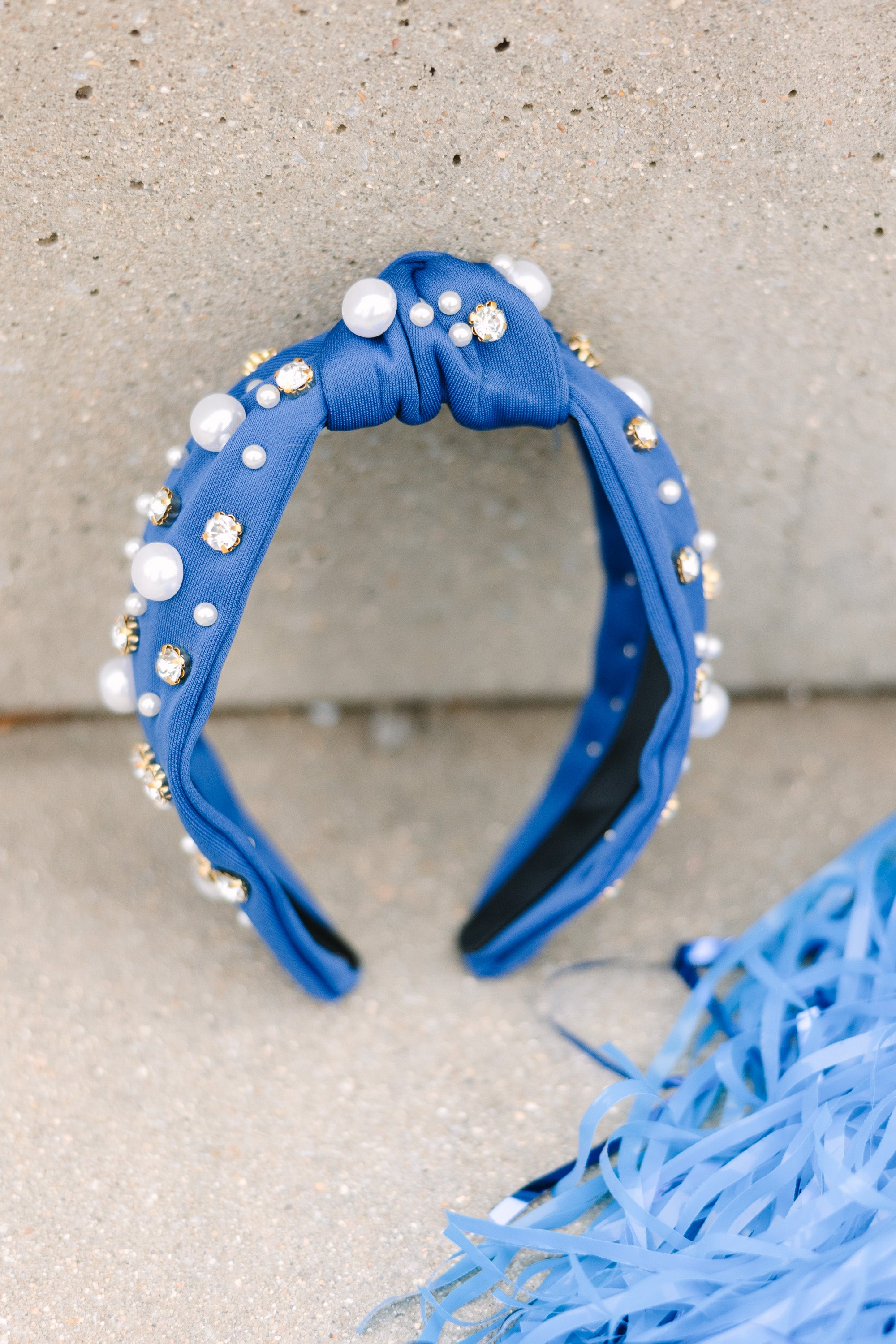 Gorgeous All In Blue Embellished Headband