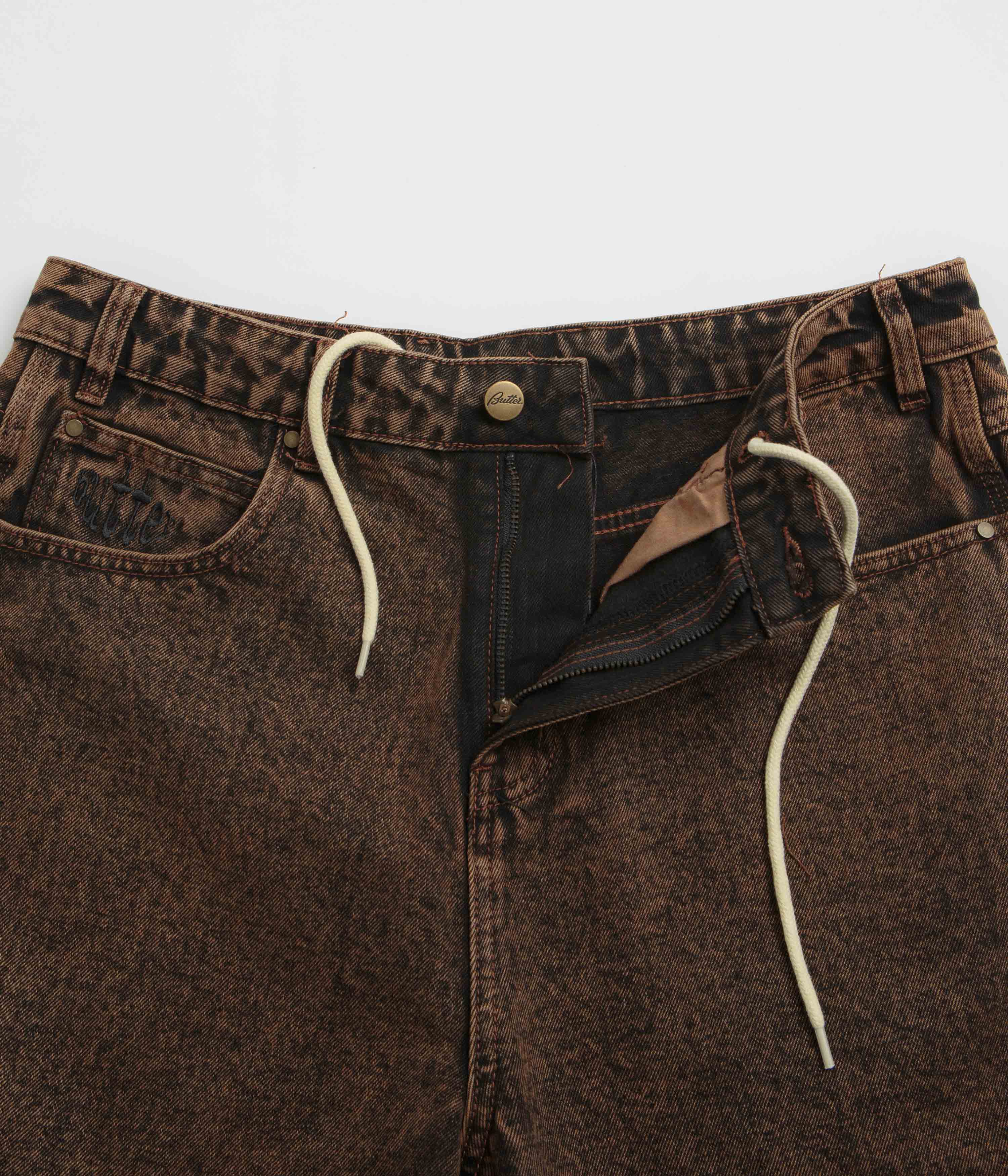 Butter Goods Acid Brown Spider Denim Shorts - A Fashion Sensation!
