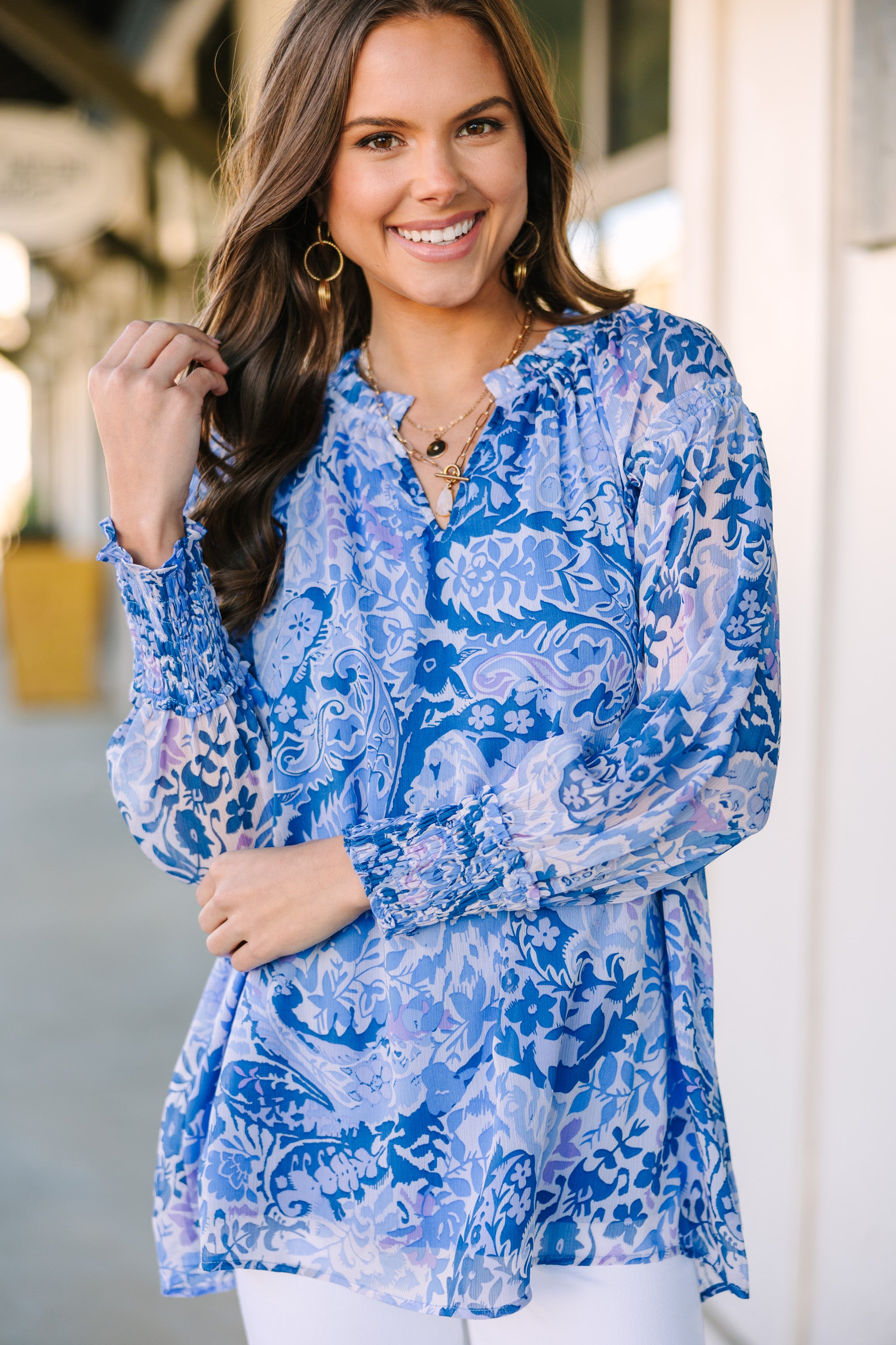 Must-Have Blue Paisley Blouse - Time to Grab Yours!