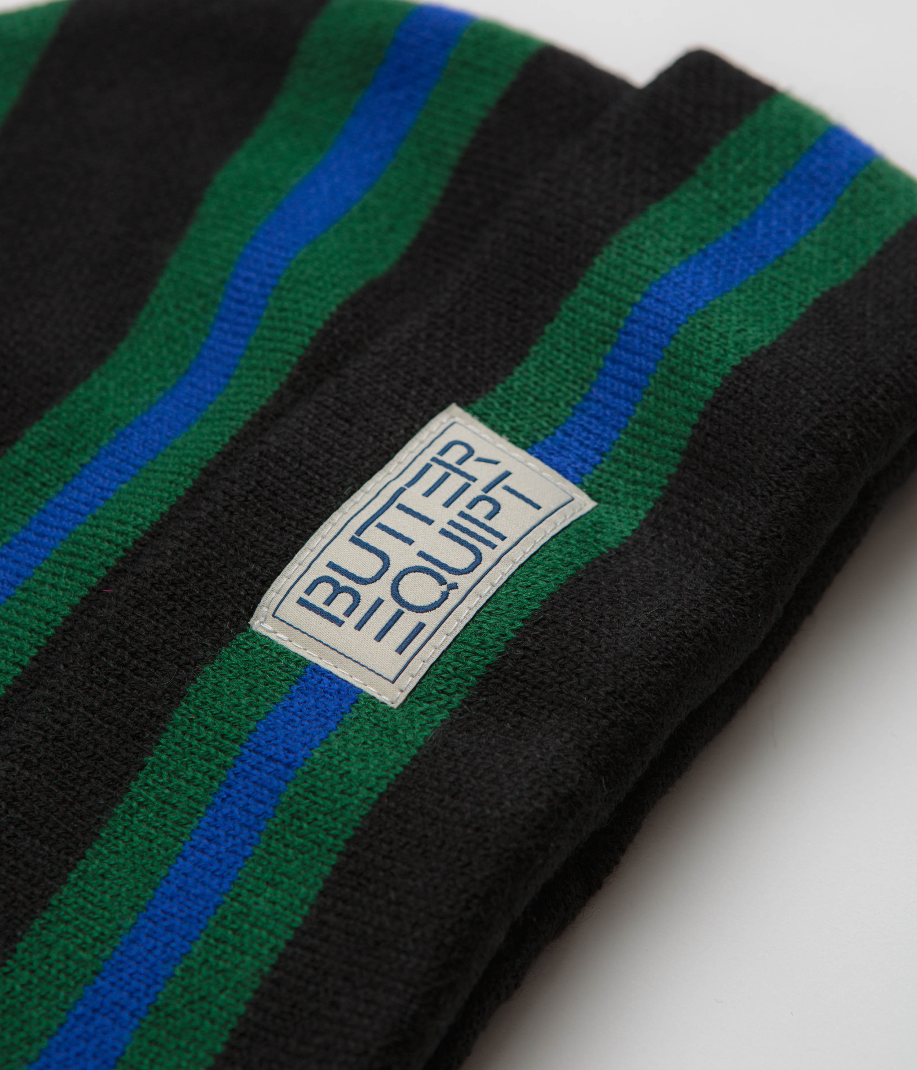 Butter Goods Equipt Beanie - Stunning Black / Green