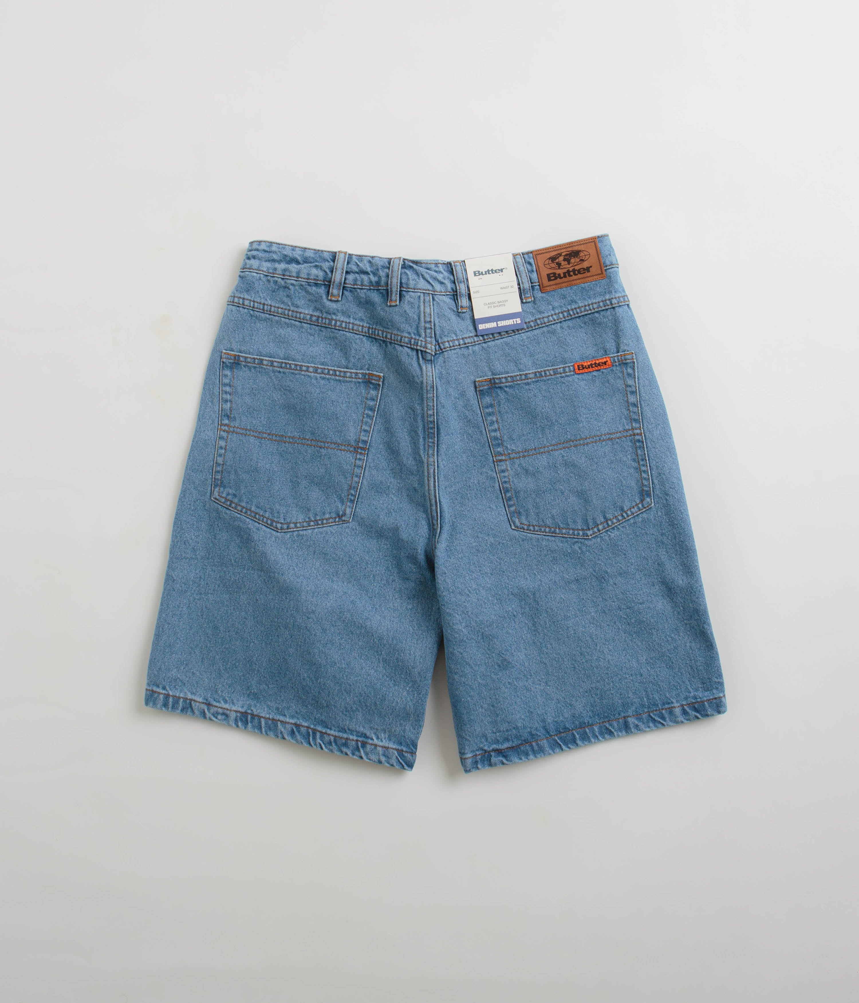 Butter Goods Washed Indigo Baggy Denim Shorts - A Skate Style Essential
