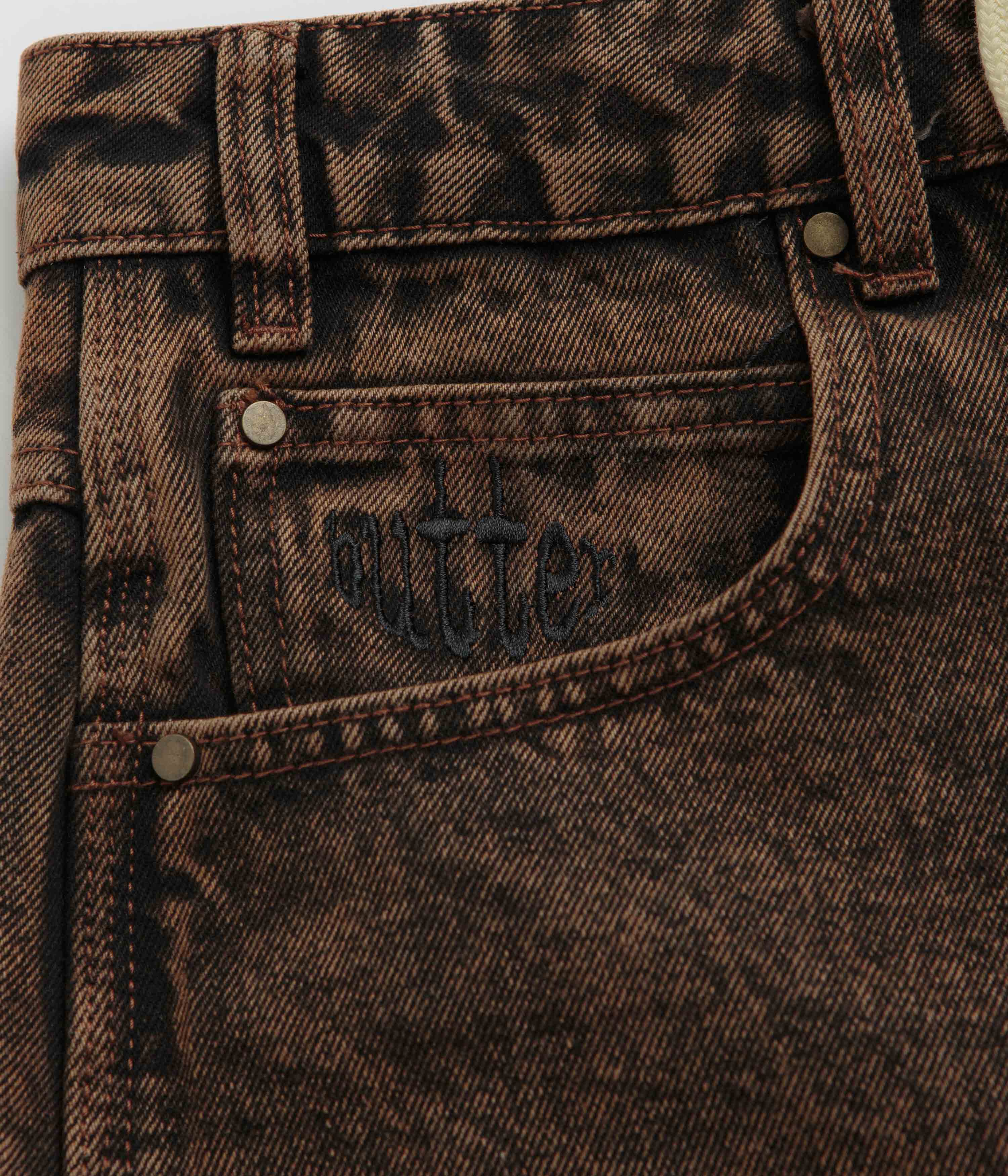 Butter Goods Acid Brown Spider Denim Shorts - A Fashion Sensation!
