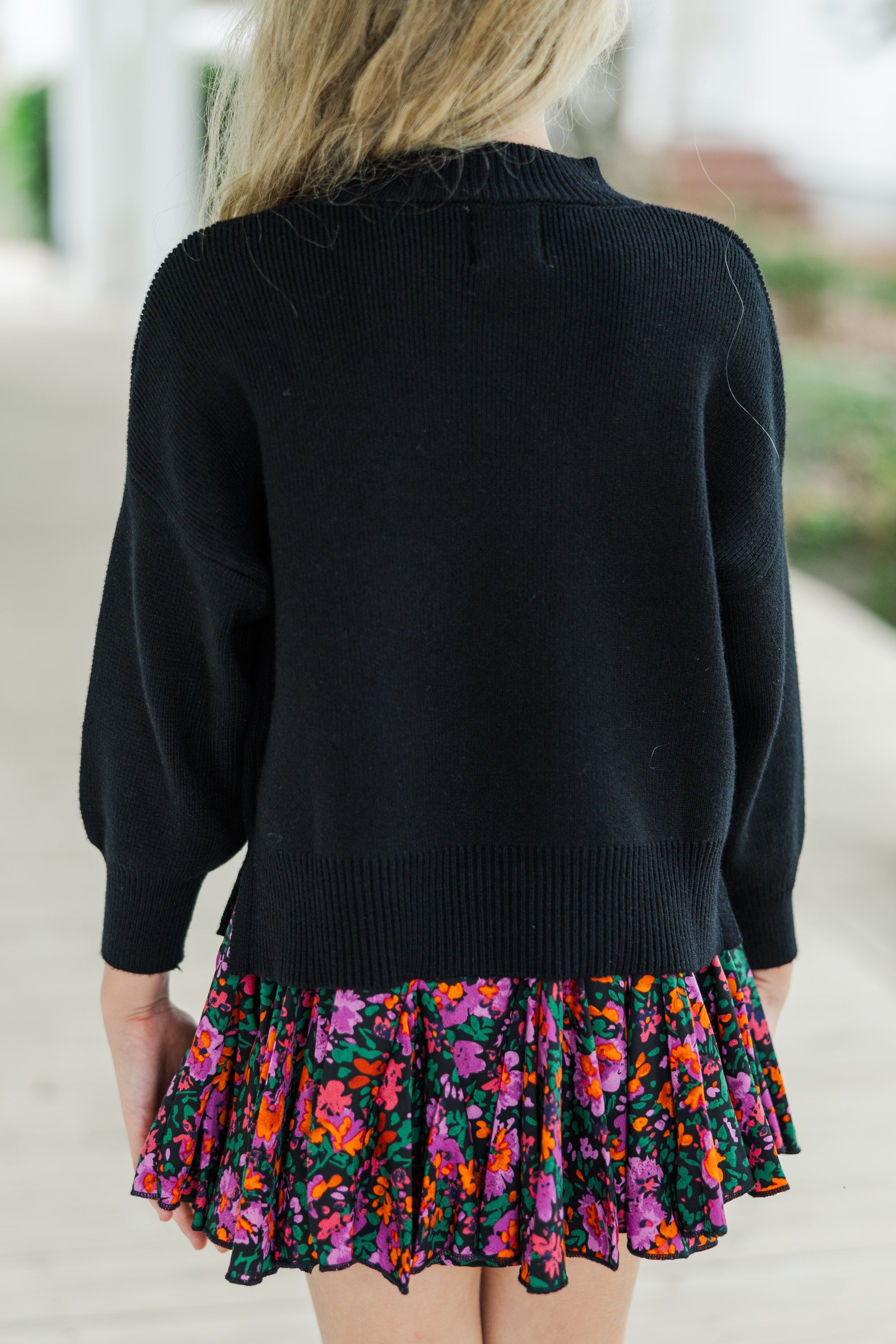 Girls' Must-Have: Perfectly You Black Mock Neck Sweater