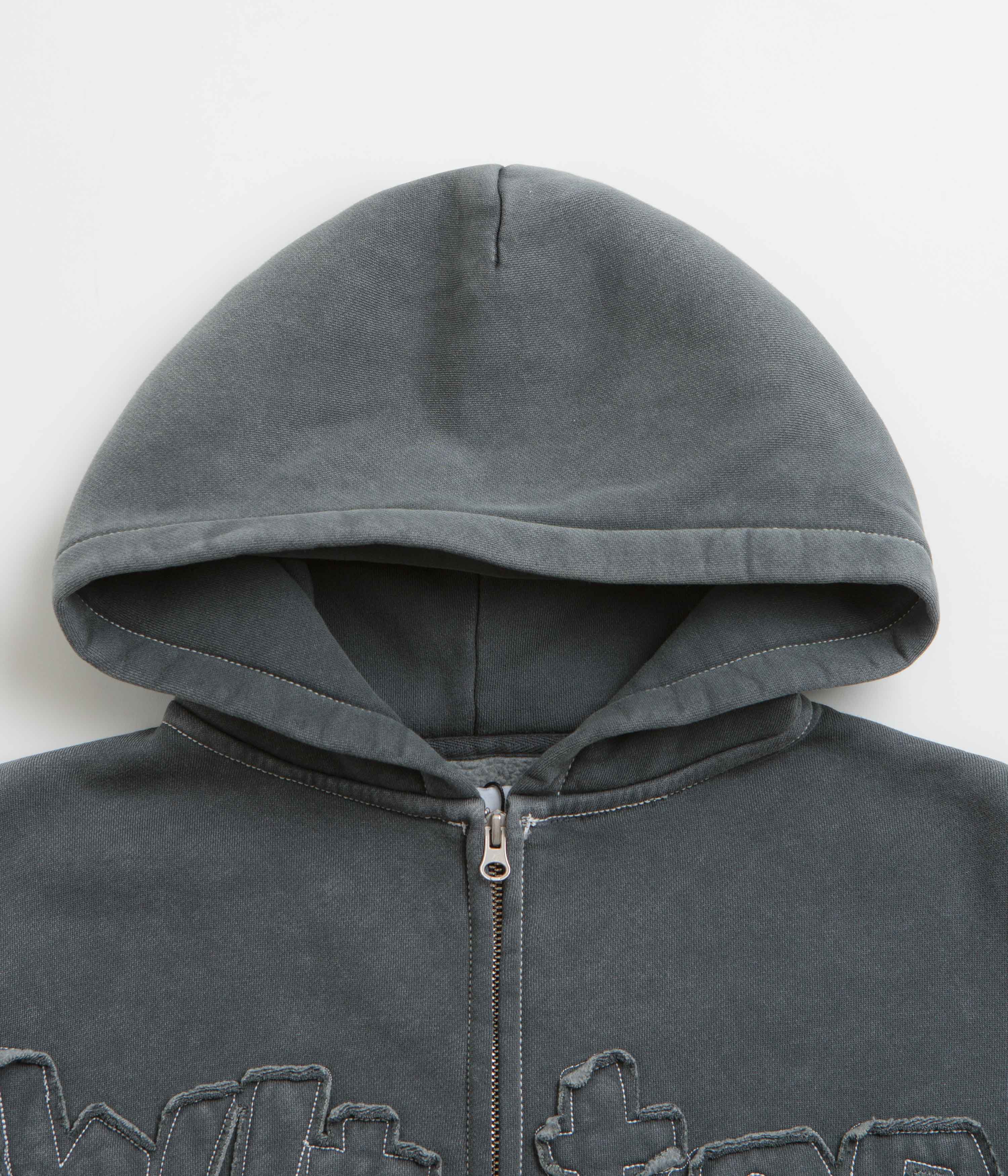 Butter Goods Charcoal Mineral Wash Zip-Thru Hoodie - A Must-Have!