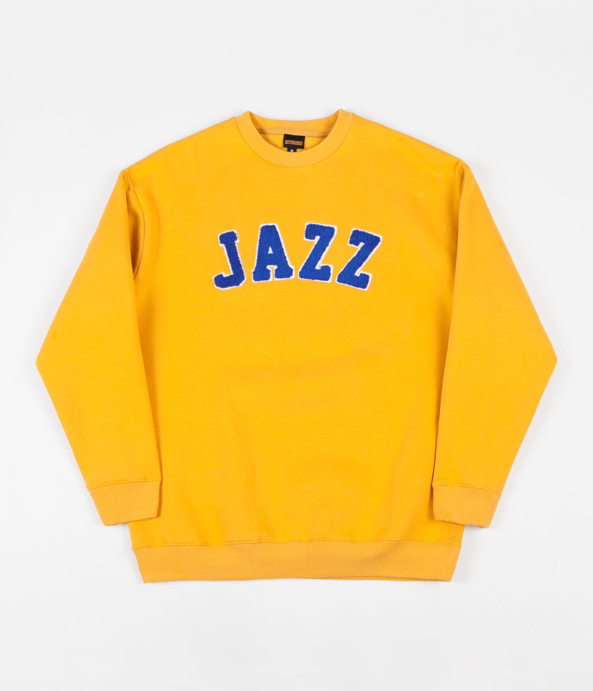 Butter Goods Stunning Yellow Jazz Applique Crewneck Sweatshirt