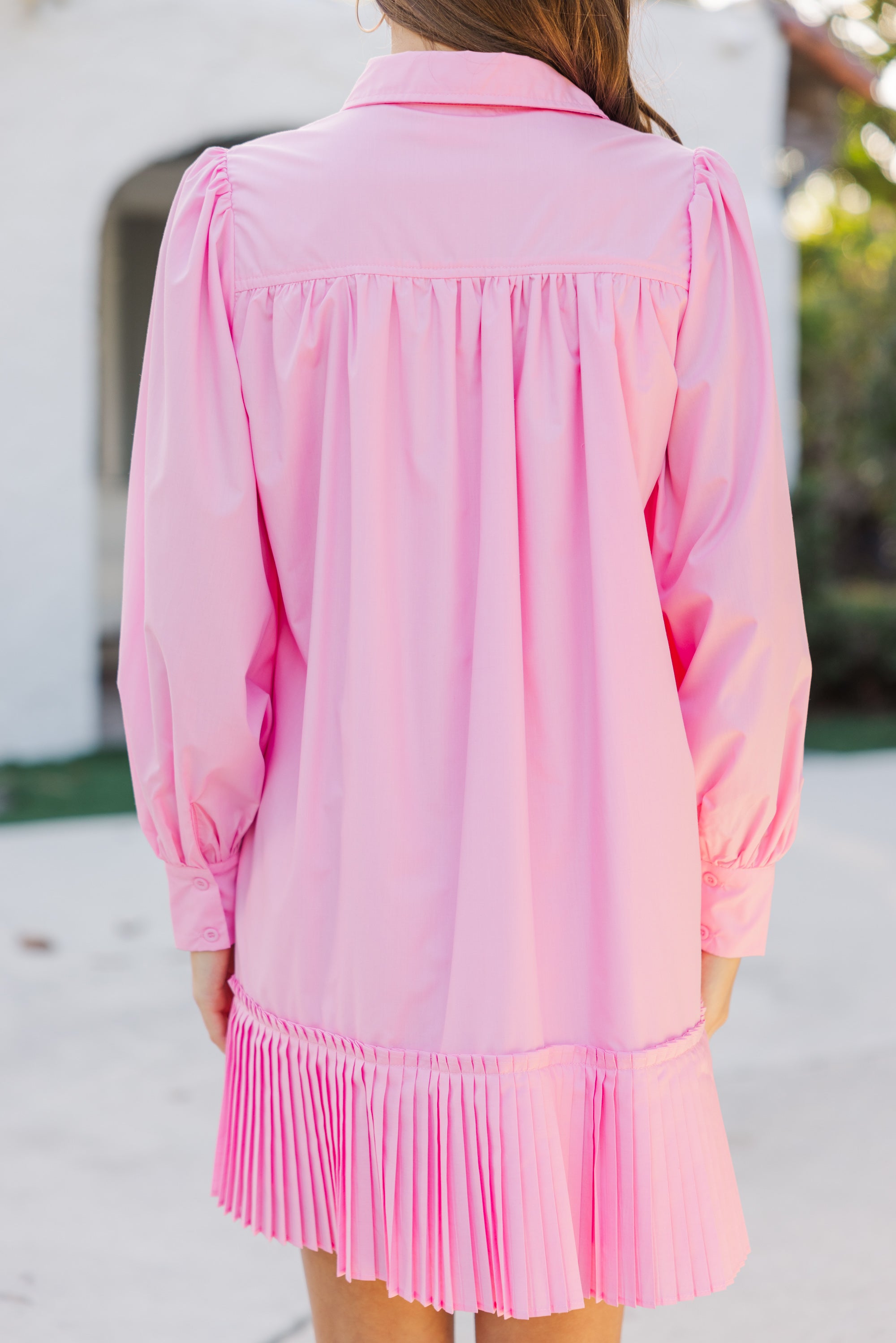 Enchanting Serene Light Pink Shirt Dress