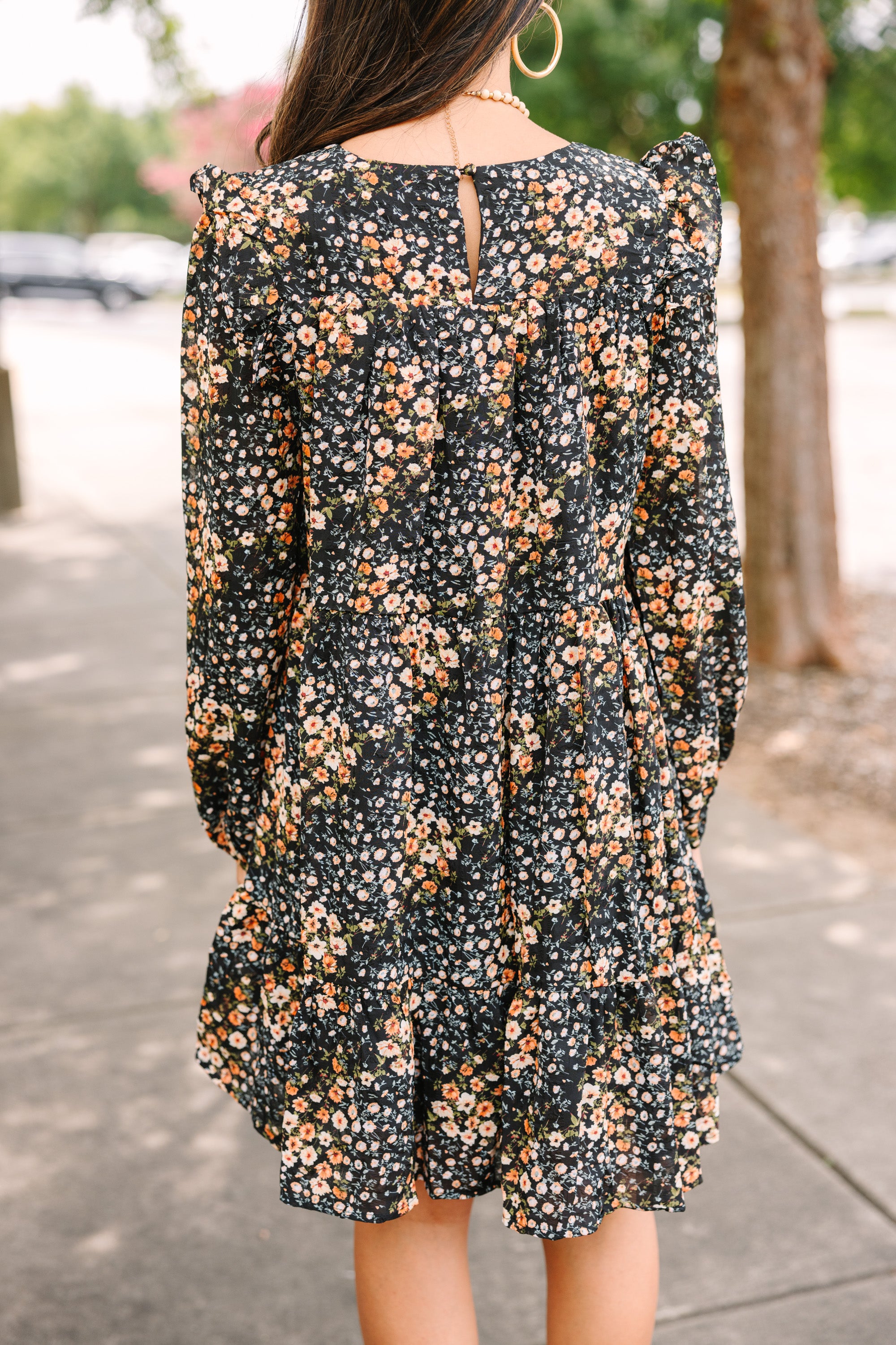 Irresistible All Love Black Ditsy Floral Dress