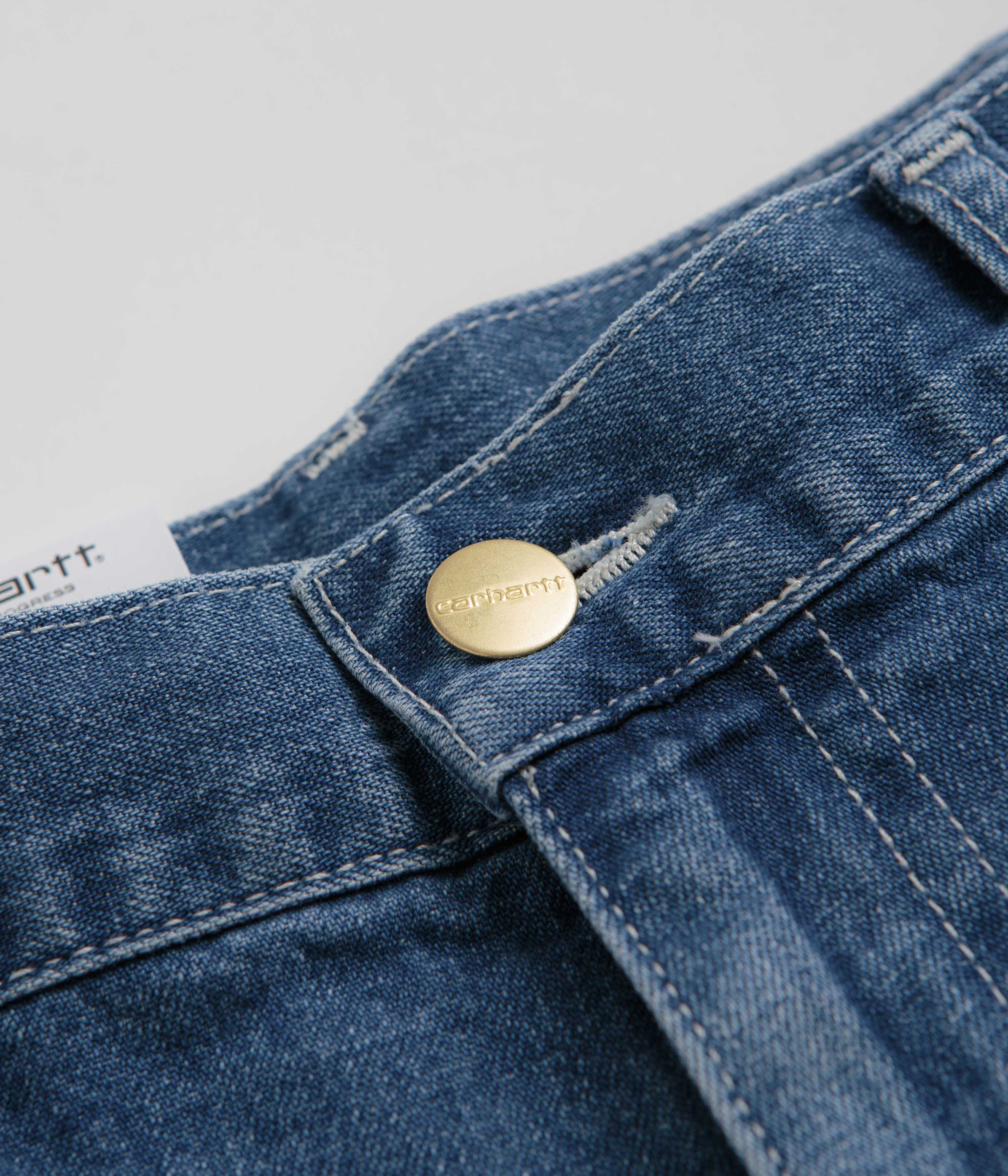 Carhartt Blue Stone Washed Simple Shorts - Timeless Style!