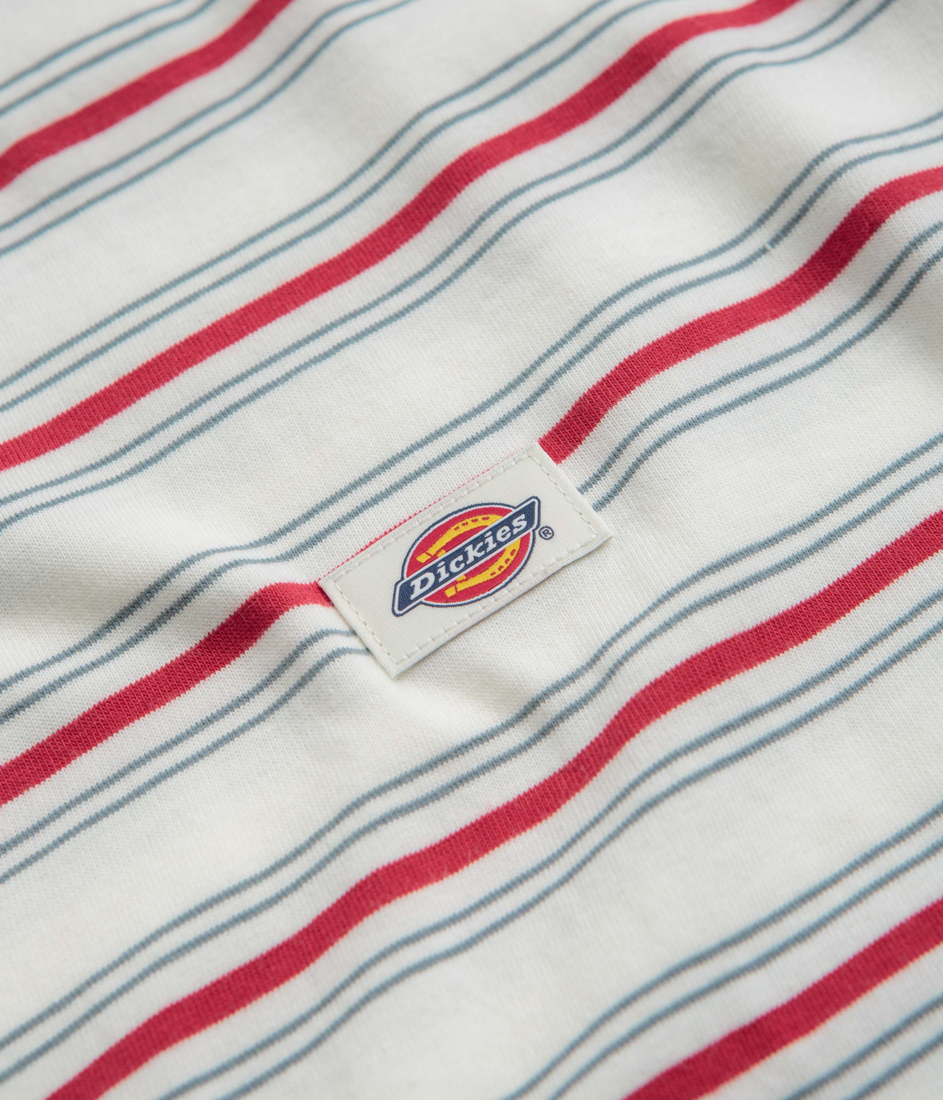 Dickies Lewistown Stripe T-Shirt - Egret: Stylish & Comfortable!