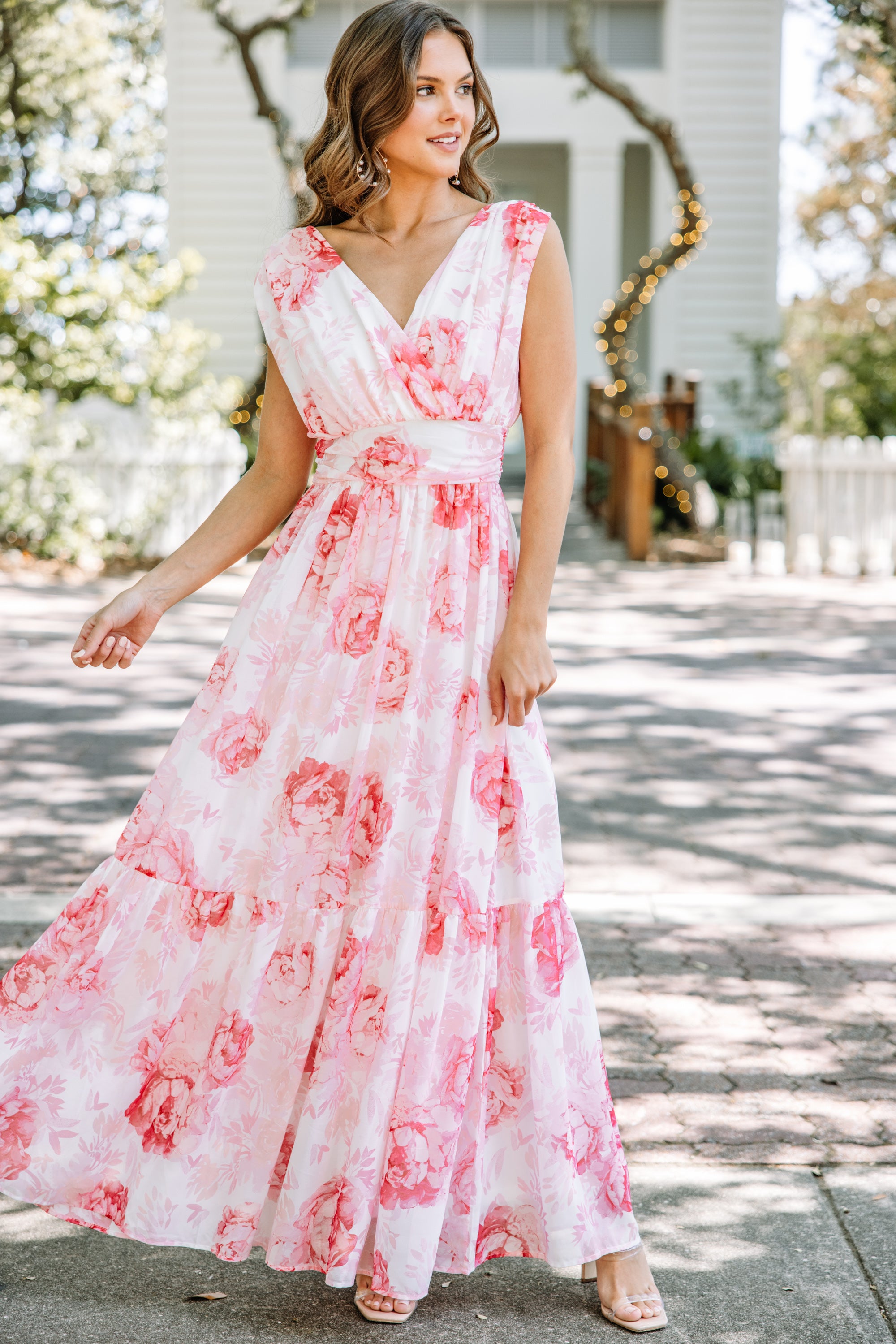 Enchanting Pink Floral Maxi Dress - Be Speechless!