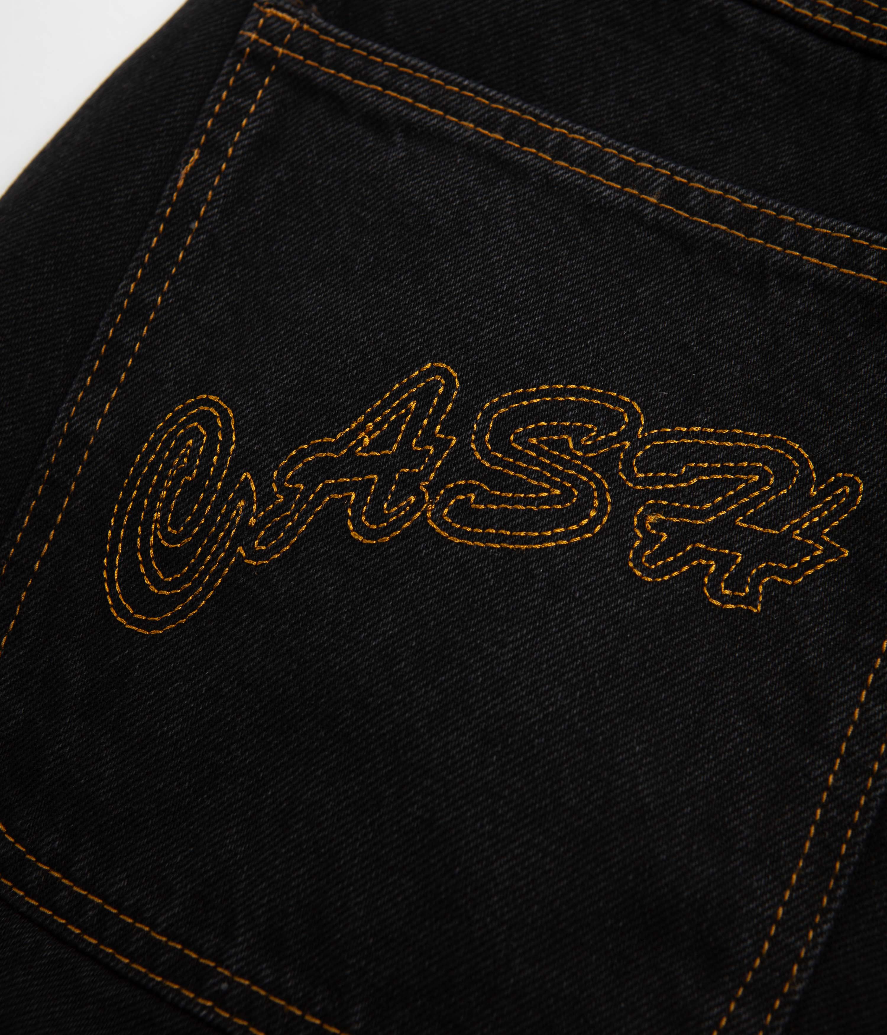 Cash Only Washed Black Logo Baggy Jeans - Urban Style Essential