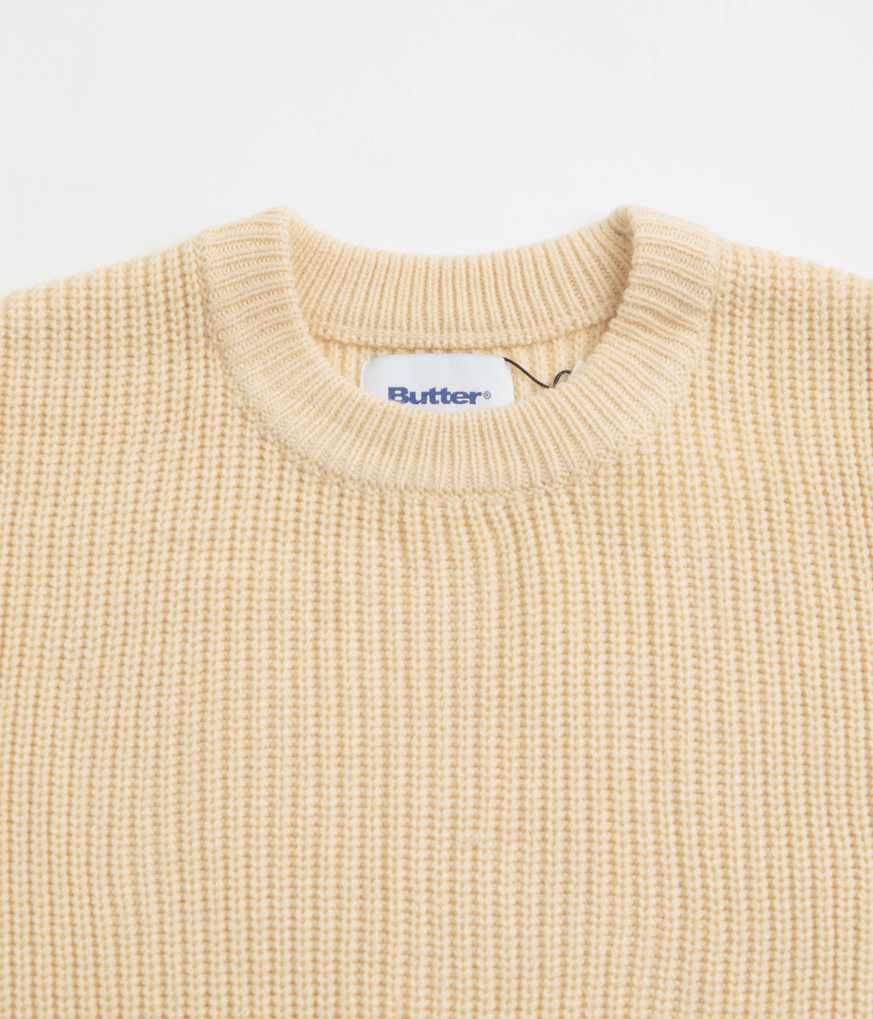 Butter Goods Cream Stripe Knitted Sweatshirt - Irresistible Style!