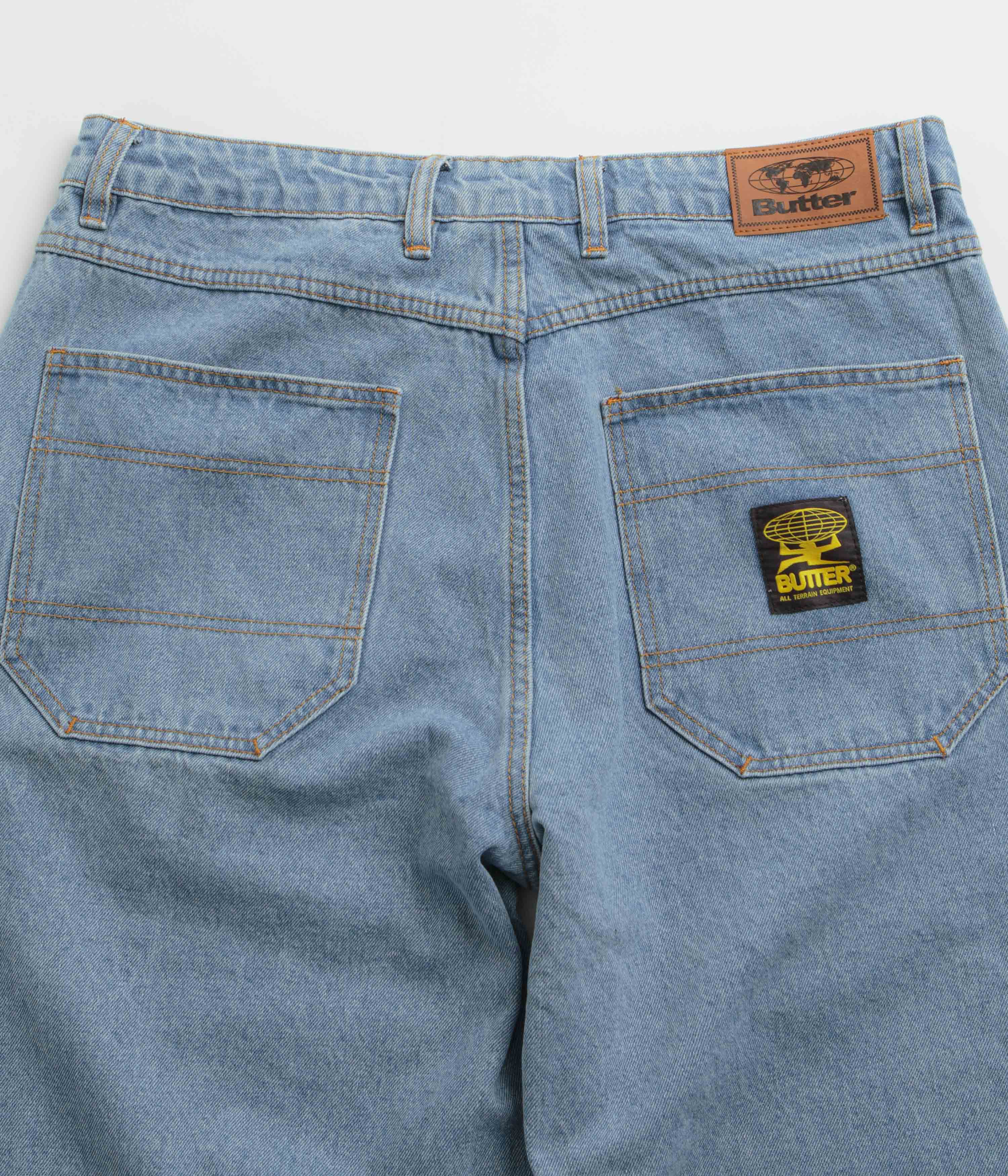 Butter Goods Washed Indigo Patch Pocket Jeans - A Skate-Inspired Fashion Must-Have