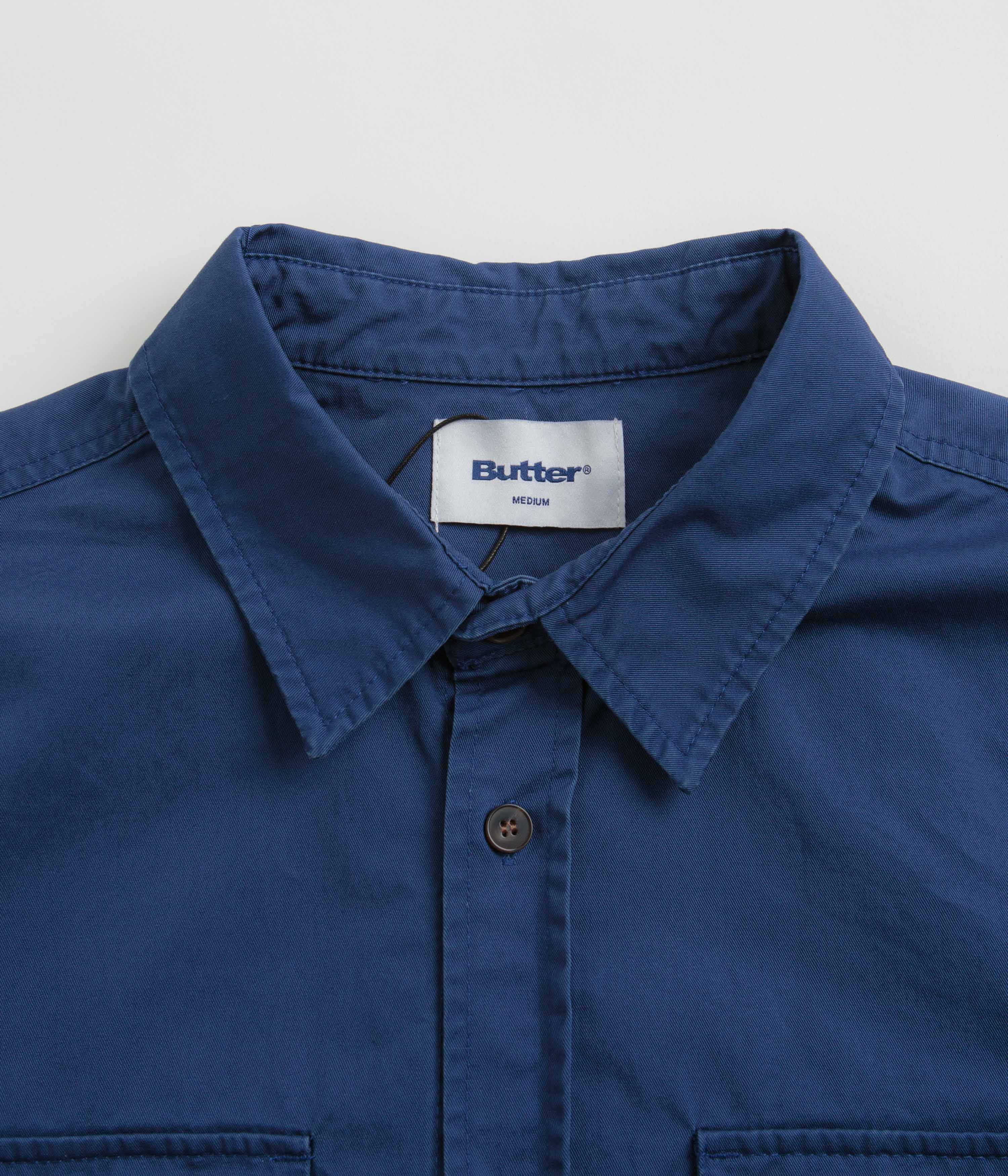 Butter Goods Washed Pocket Shirt - Work Blue: A Stylish Skate Essential