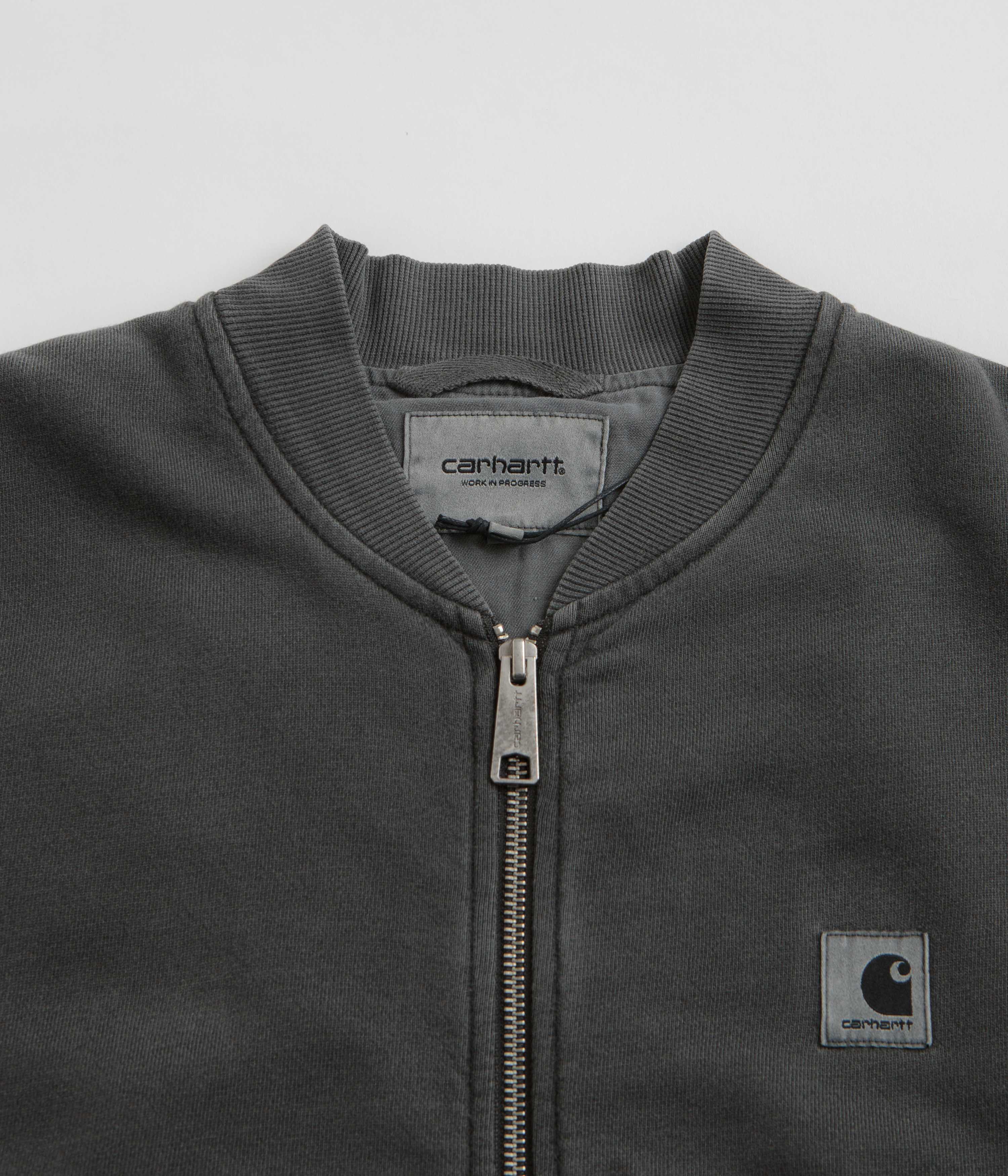 Carhartt Women's Nelson Sweat Bomber Jacket - Stunning Charcoal