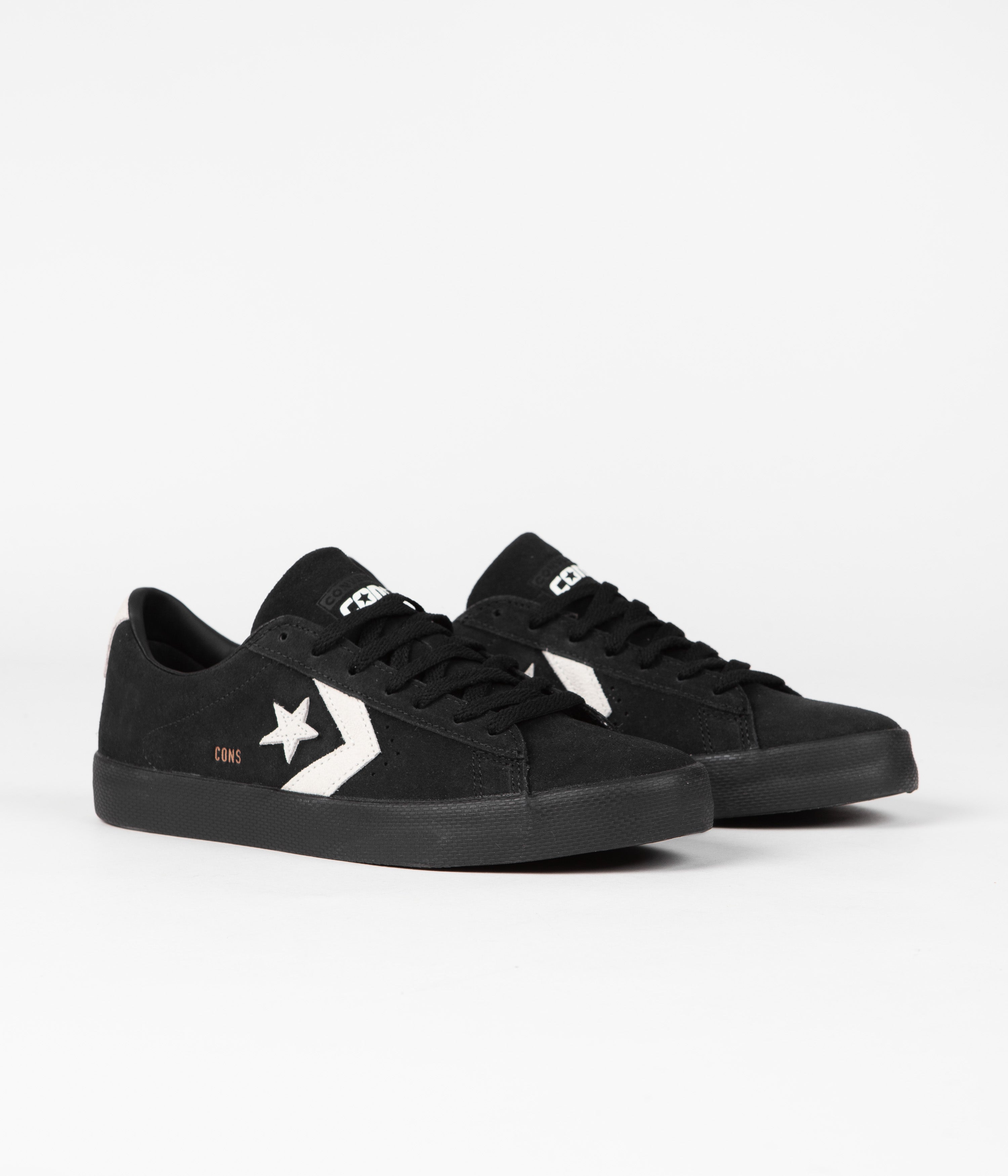Converse Pro Leather Vulcanized Pro Ox Shoes - Stylish Black/Egret Combo