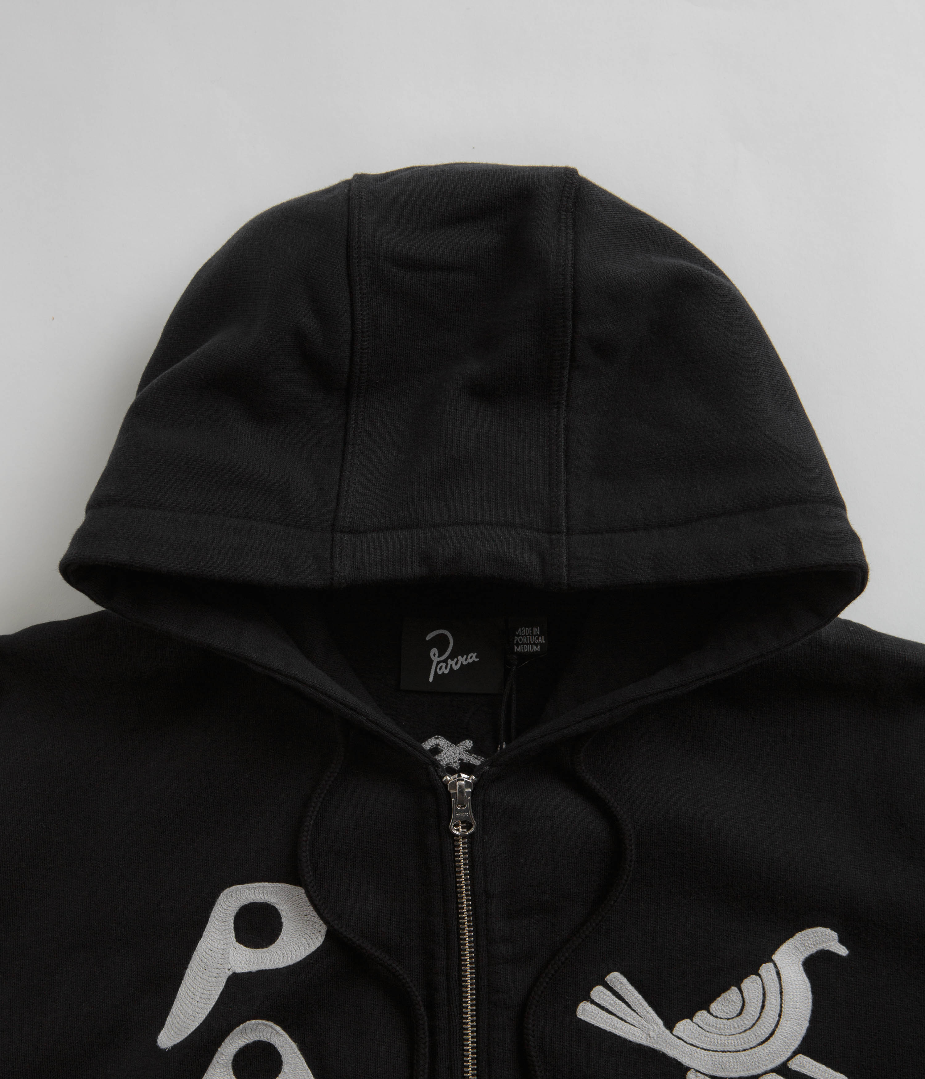 by Parra Black Zipped Pigeon Zip Hoodie - A Fashion Statement