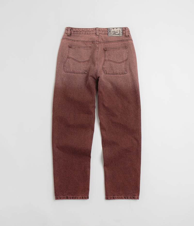 Dime Classic Relaxed Jeans - Stunning Dipped Sandblasted Burgundy