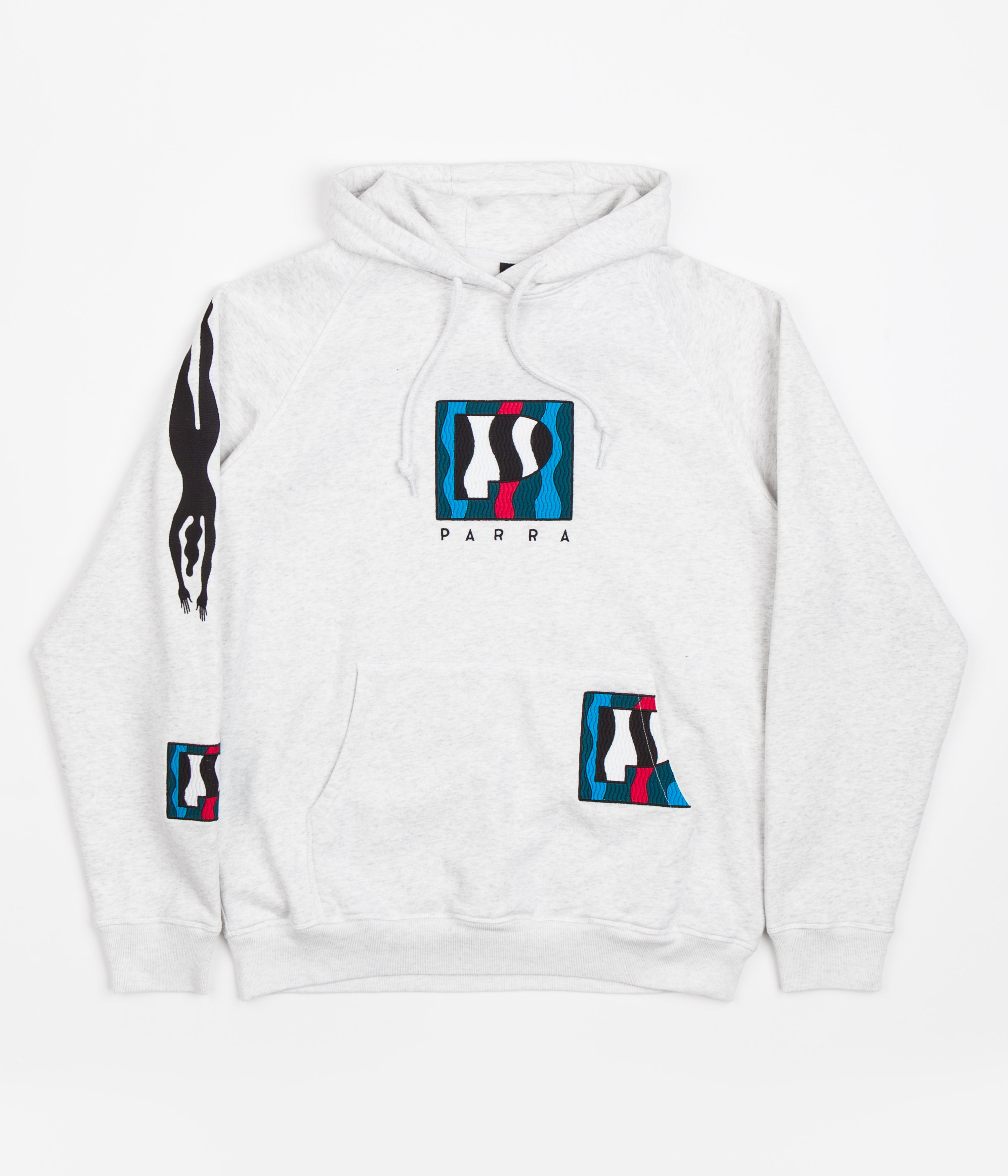 by Parra Ash Grey Zebra Striped P Hoodie - A Must-Have!