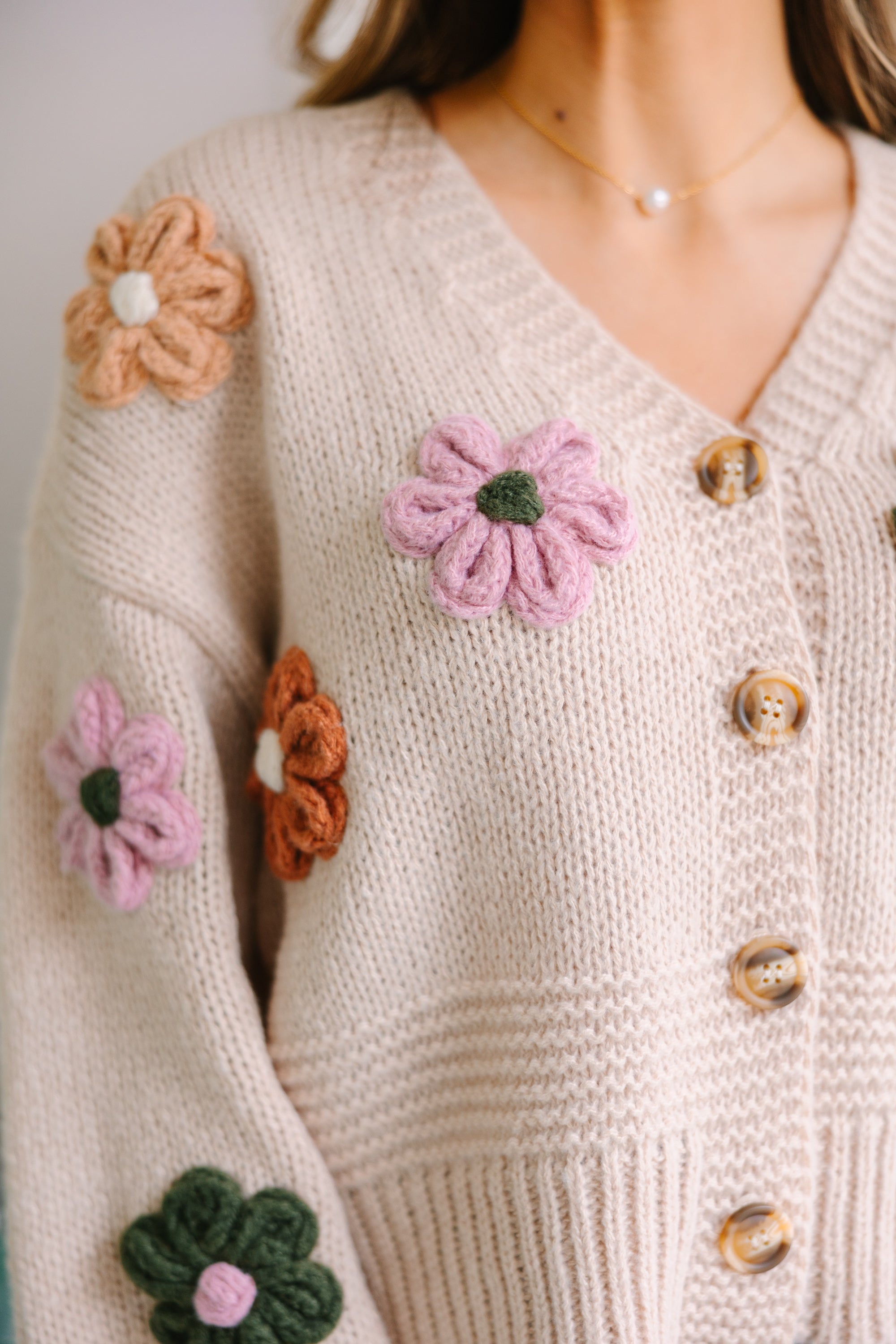 Ecru White Floral Cardigan - Feel Your Best!