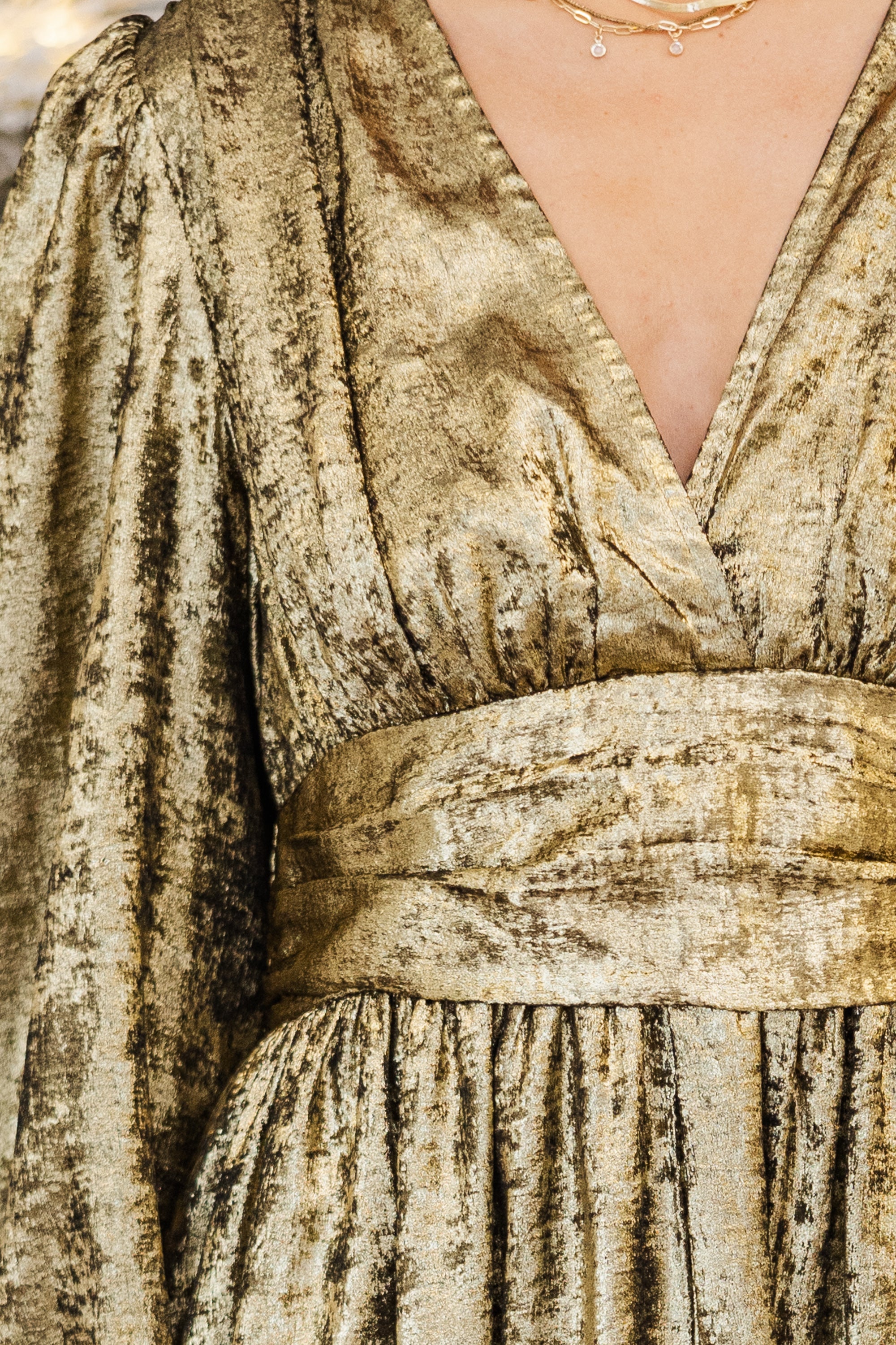 Glamorous All In Your Head Gold Midi Dress