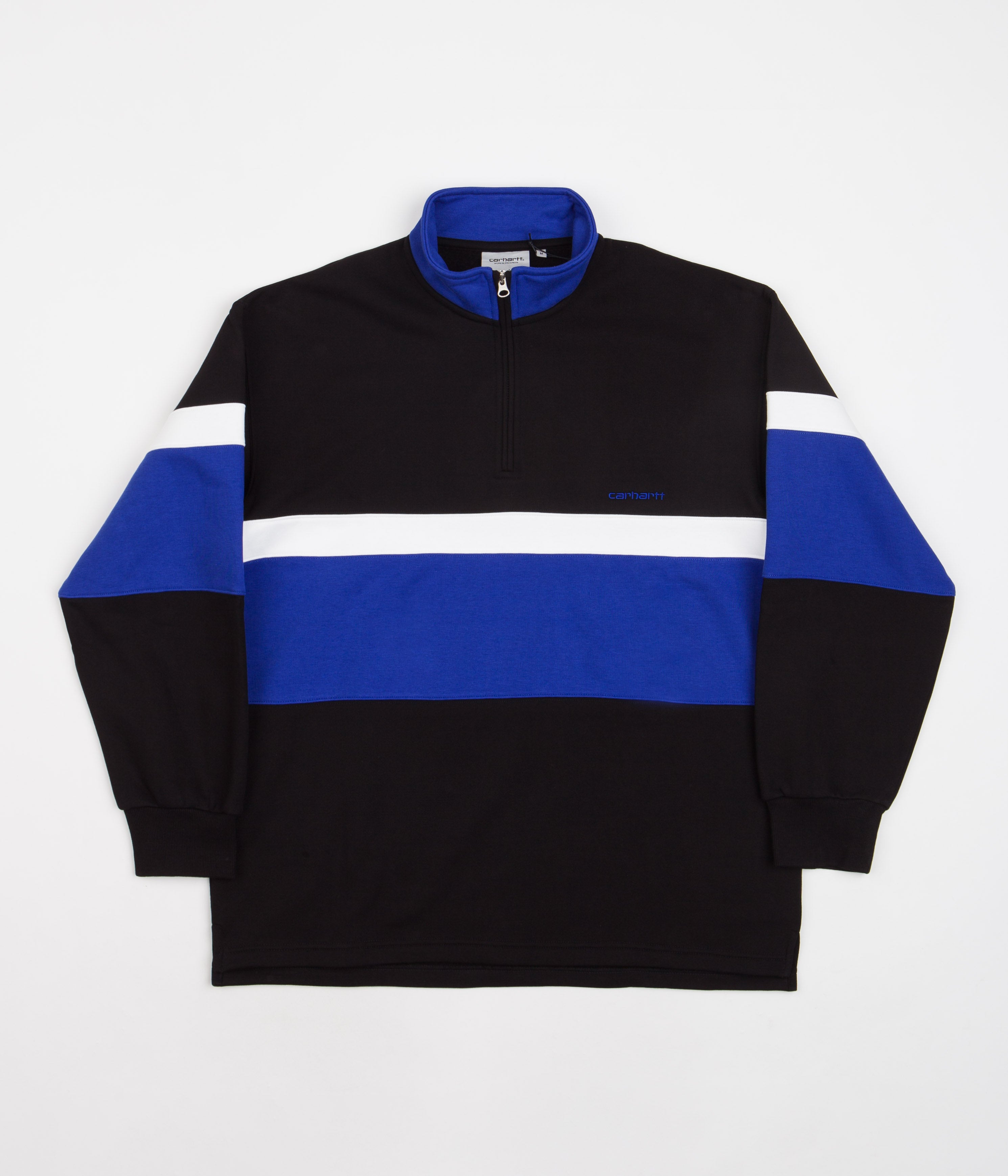 Carhartt Trin Crewneck Sweatshirt - Stunning Black, Crisp White & Enchanting Lazurite