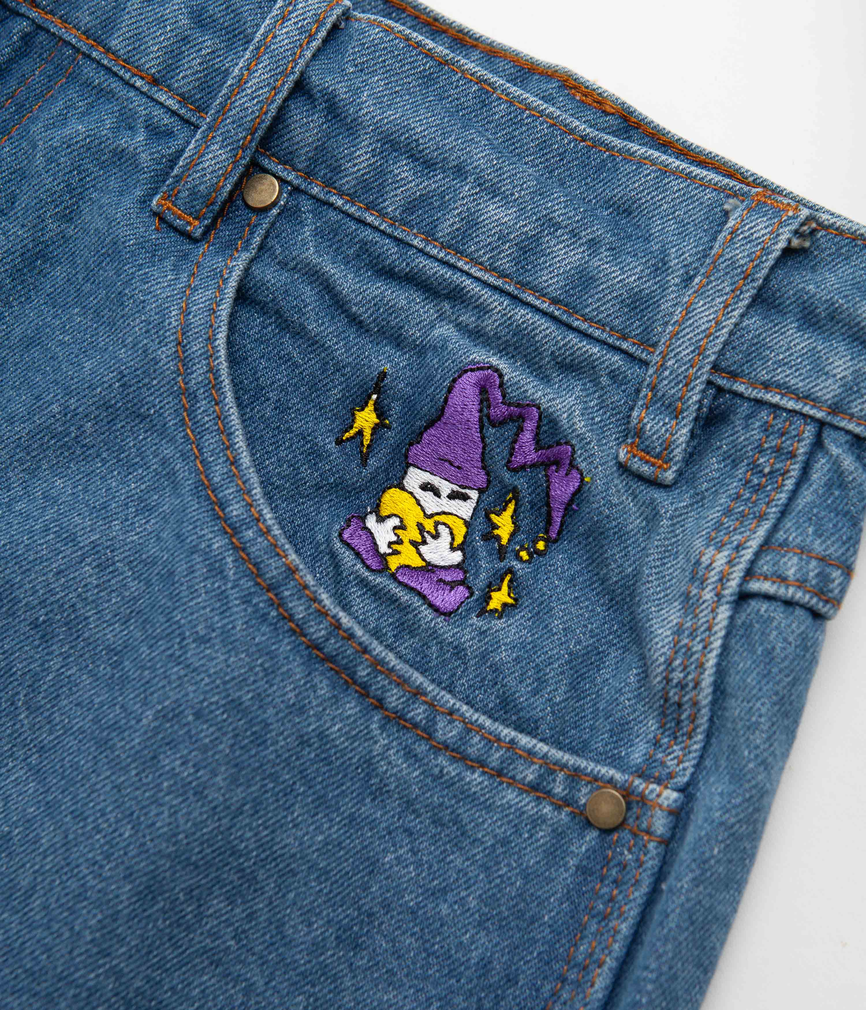 Butter Goods Wizard Washed Indigo Denim Shorts - A Skate Culture Essential!