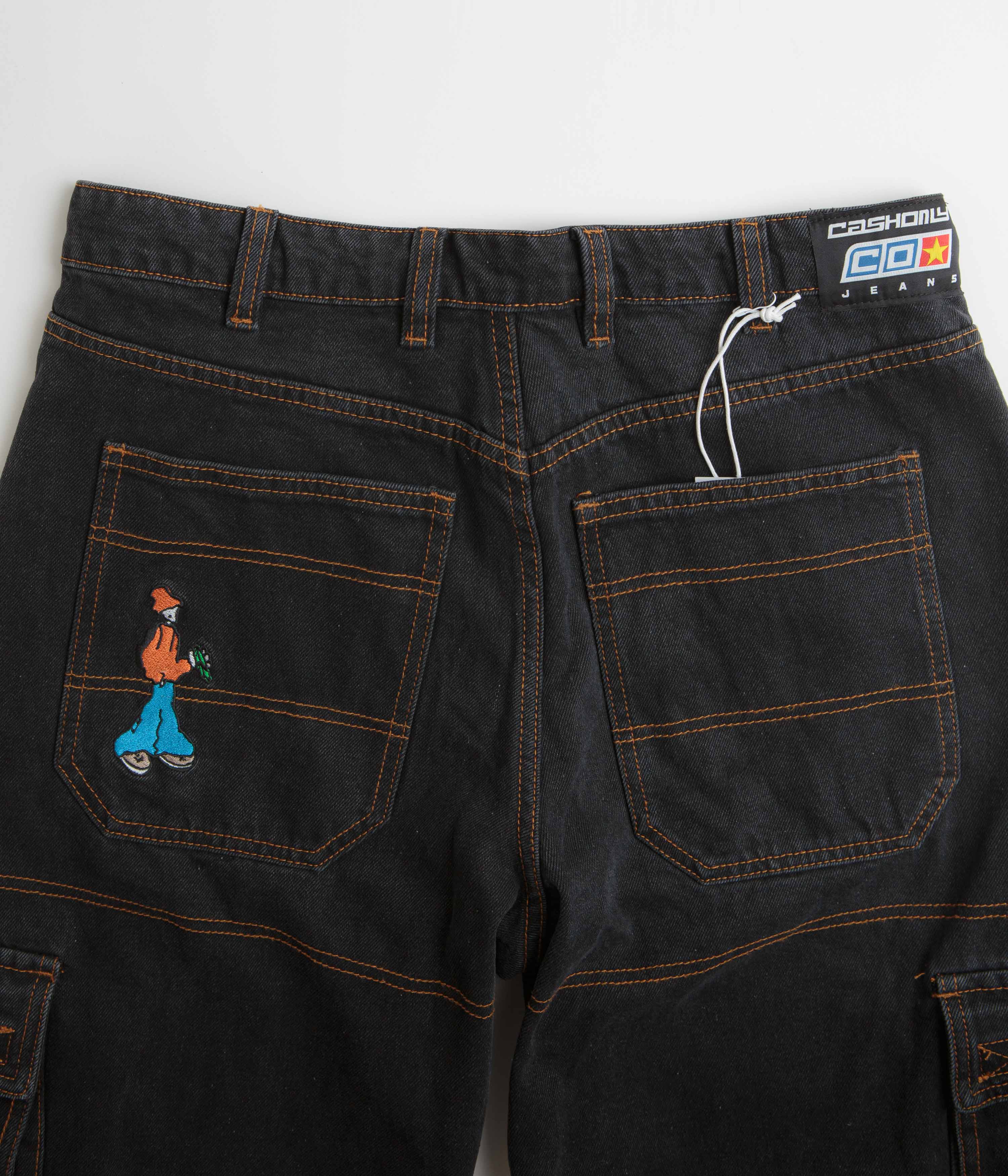 Cash Only Aleka Cargo Jeans - Stunning Faded Black