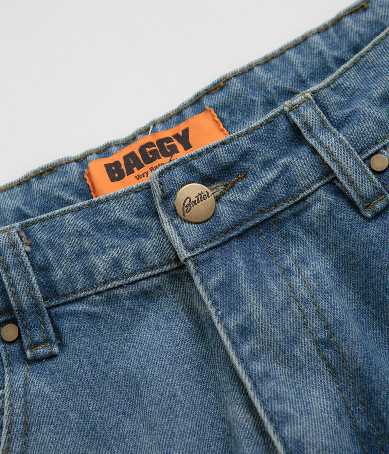 Butter Goods Warped Jeans - Stunning Washed Mid Blue