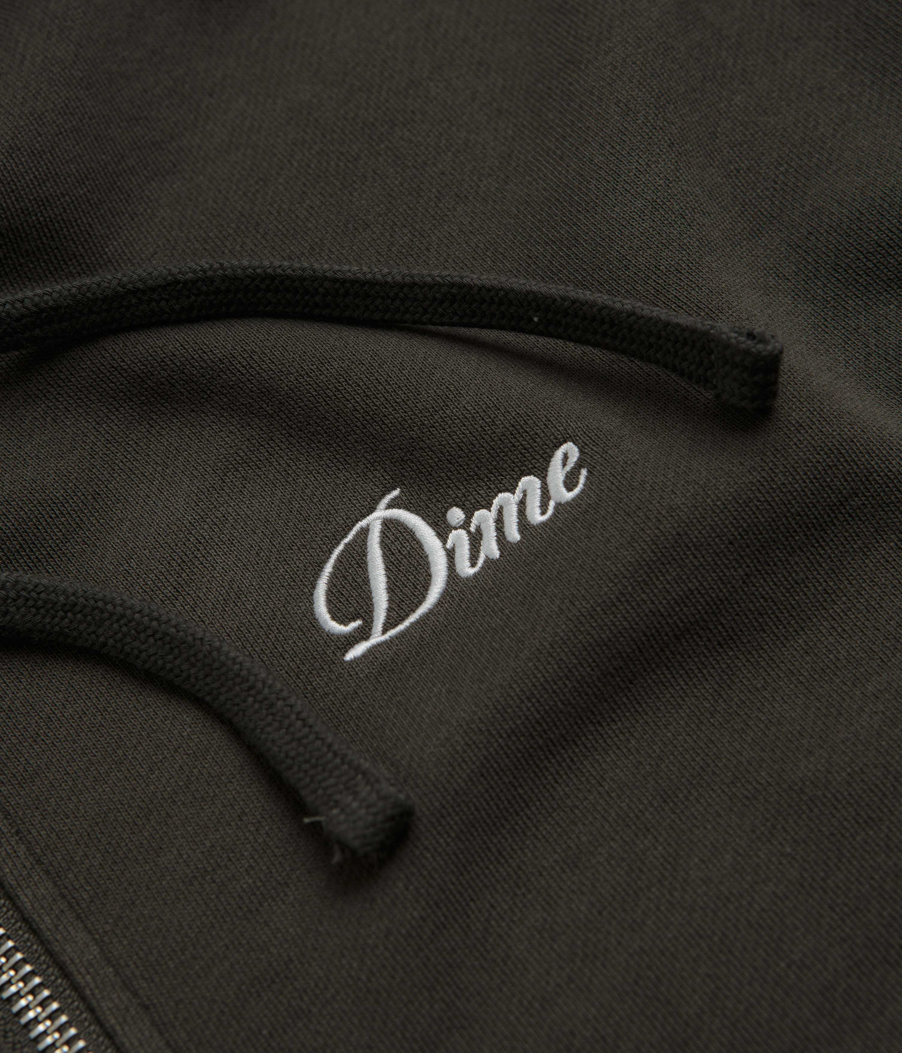 Stunning Dime Cursive Zip Hoodie in Vintage Black - Grab Yours Now!