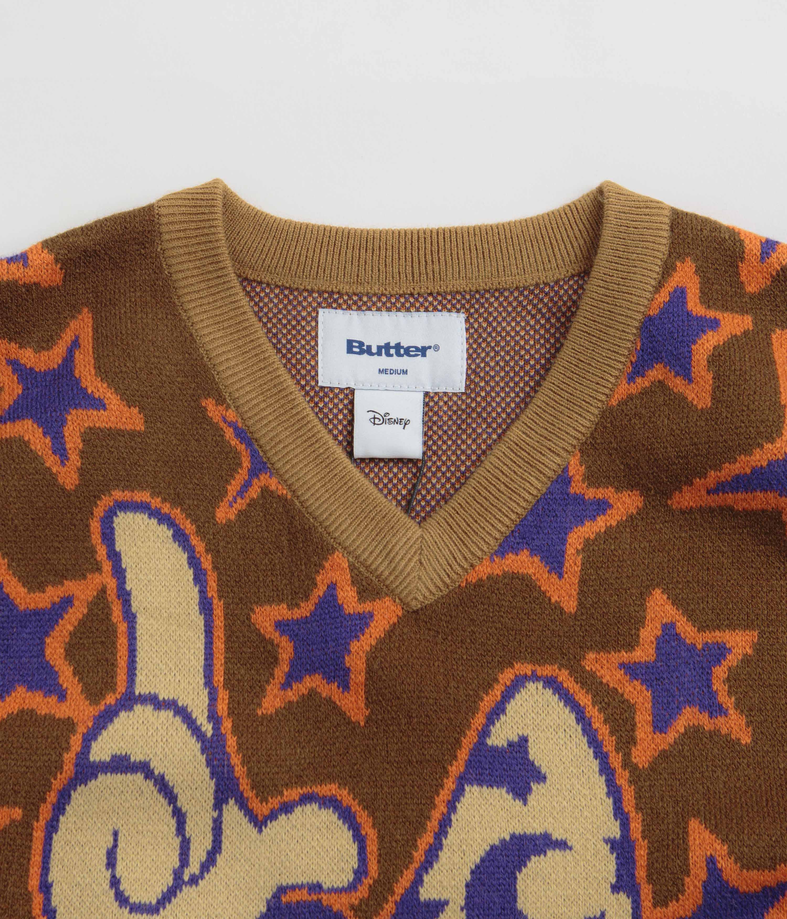 Butter Goods Brown Starry Skies Knitted Vest - A Disney Collaboration