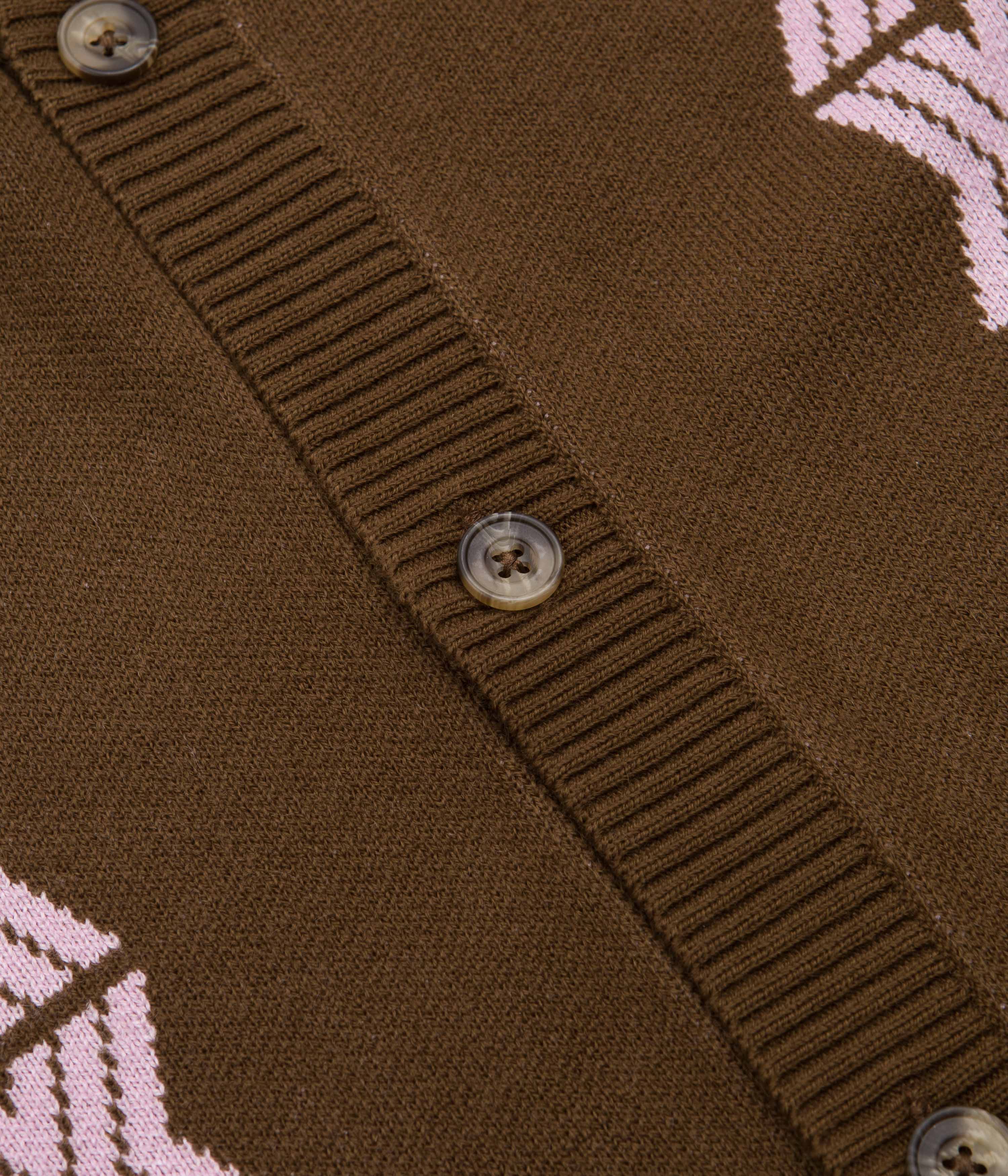 Butter Goods Club Chocolate Knitted Cardigan - Irresistible Vintage Charm