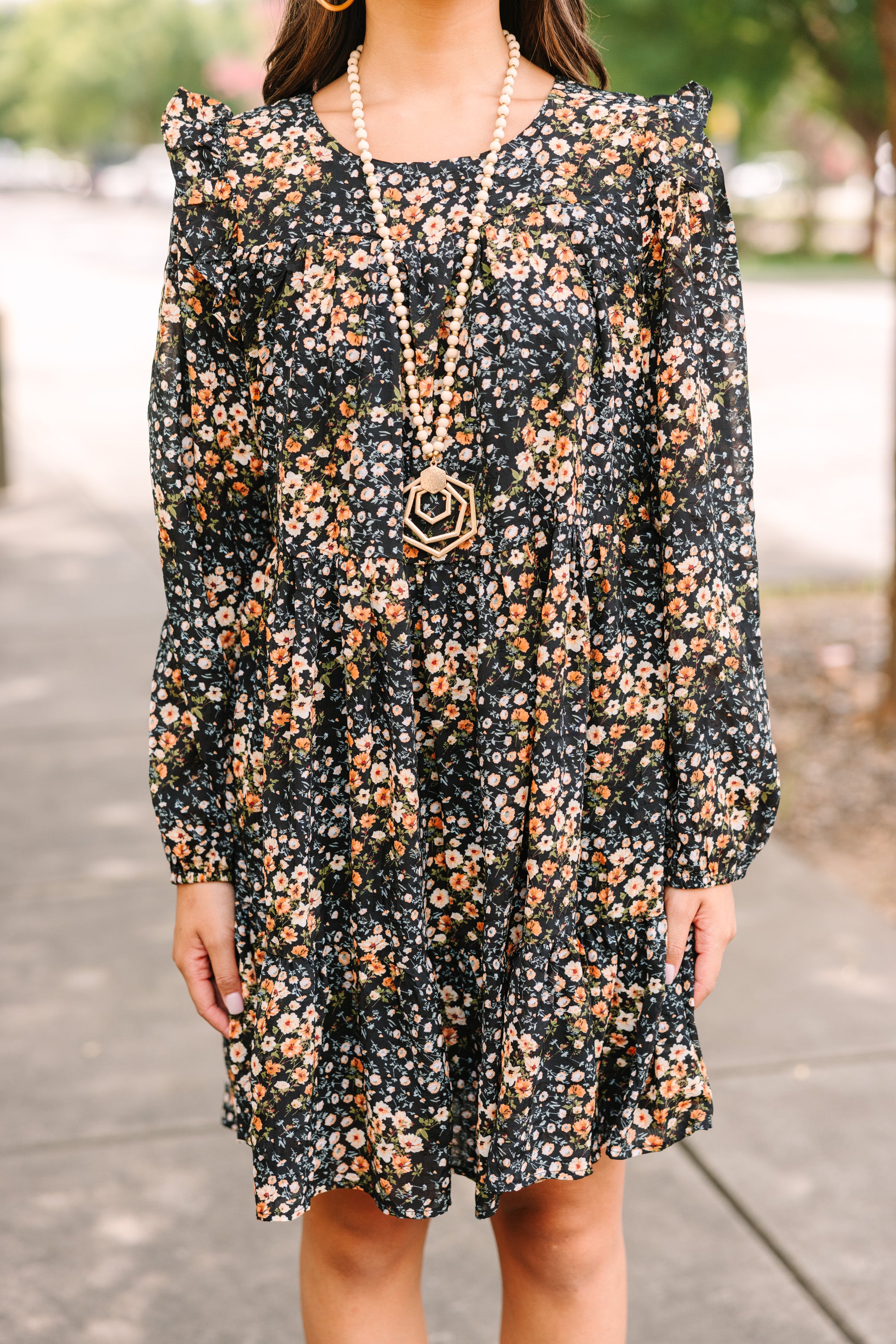 Irresistible All Love Black Ditsy Floral Dress