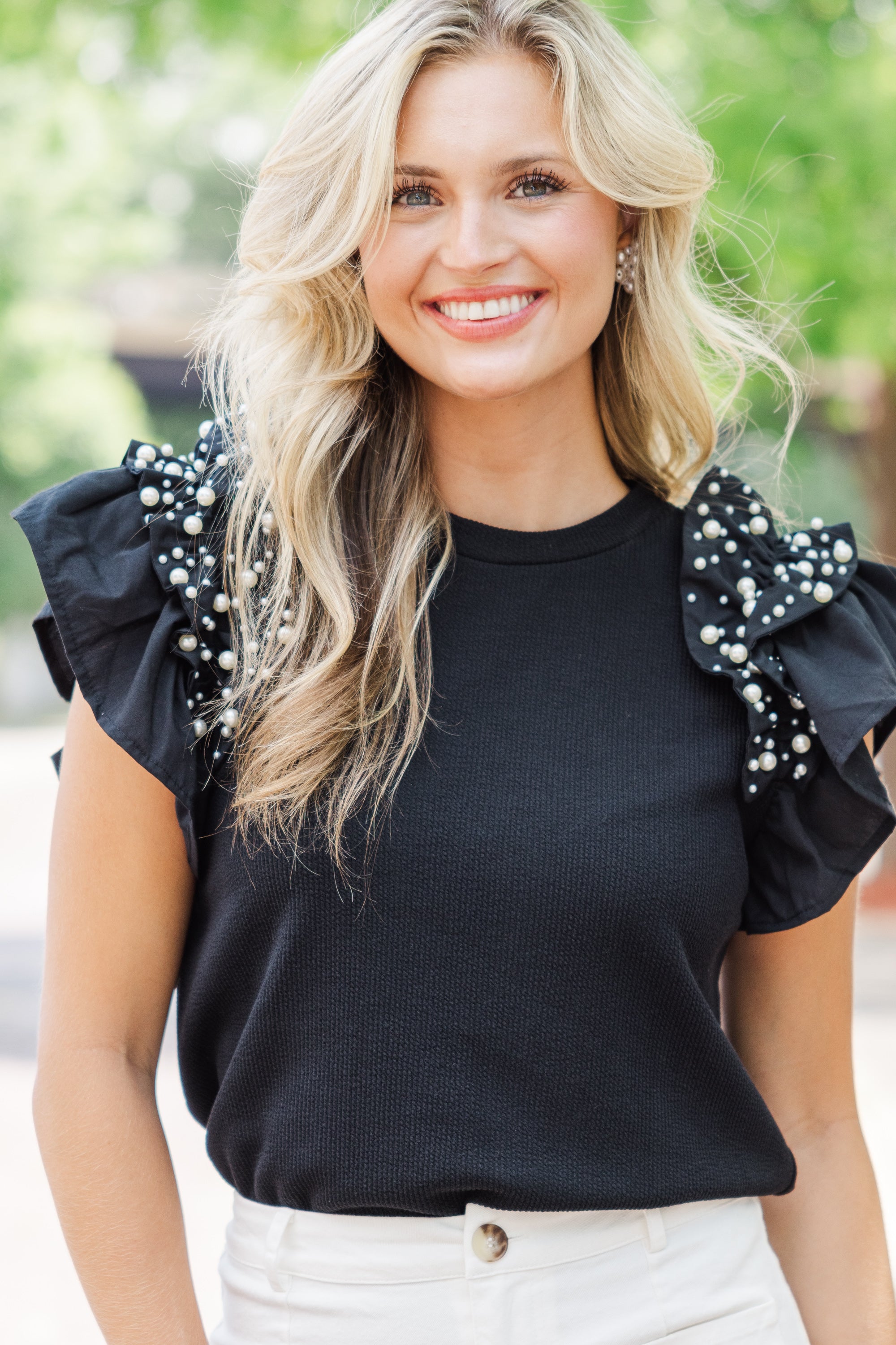 Enchanting Everyday Black Embellished Dream Blouse