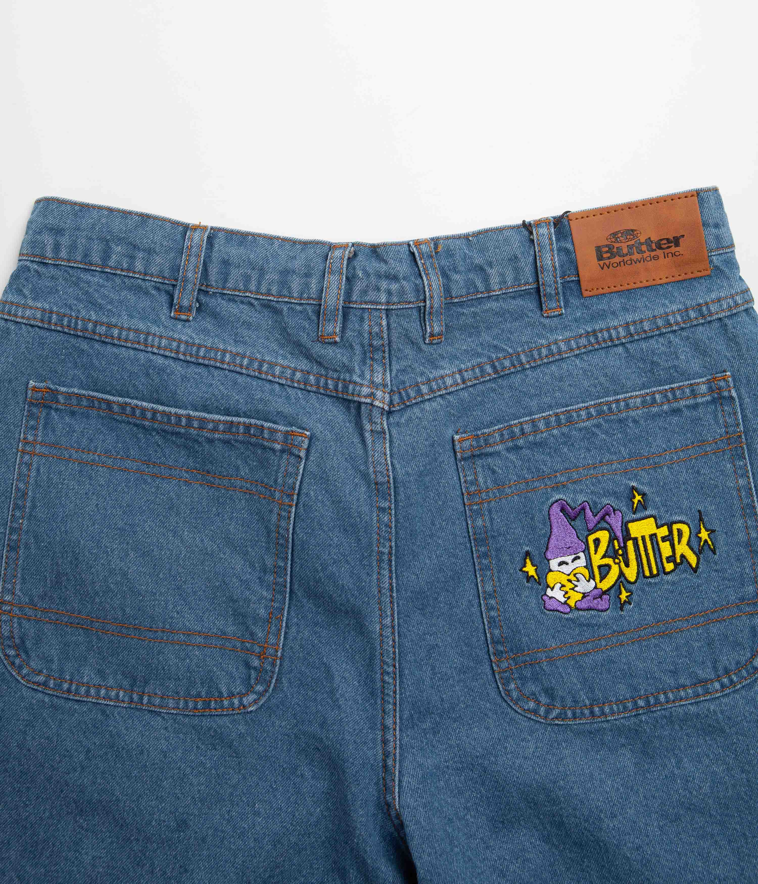 Butter Goods Wizard Washed Indigo Denim Shorts - A Skate Culture Essential!