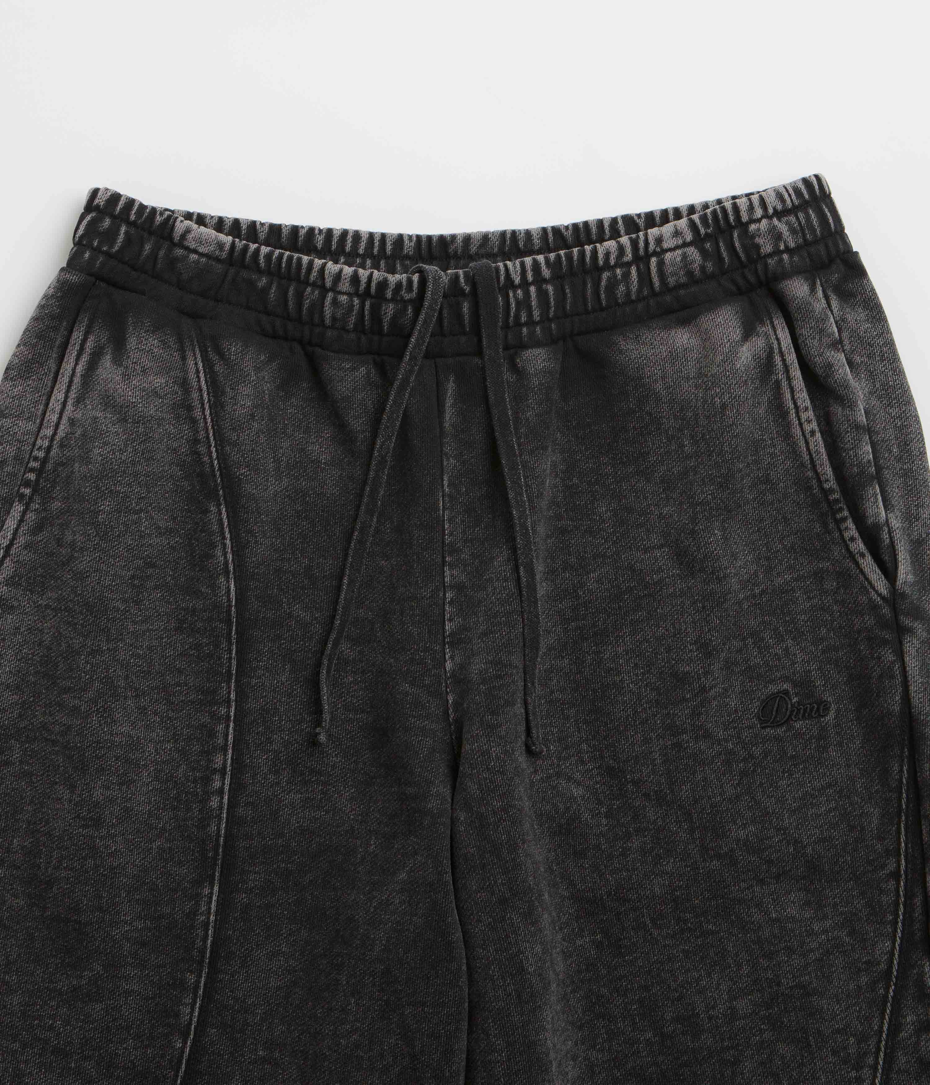 Dime Cyclone French Terry Pants - Stunning Black Snow Washed