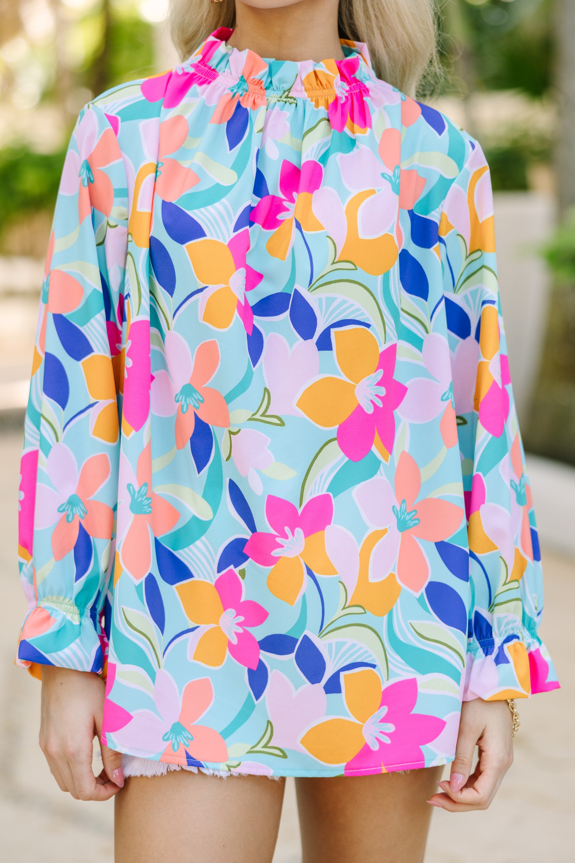 Embrace Your True Self with this Stunning Sage Green Floral Blouse