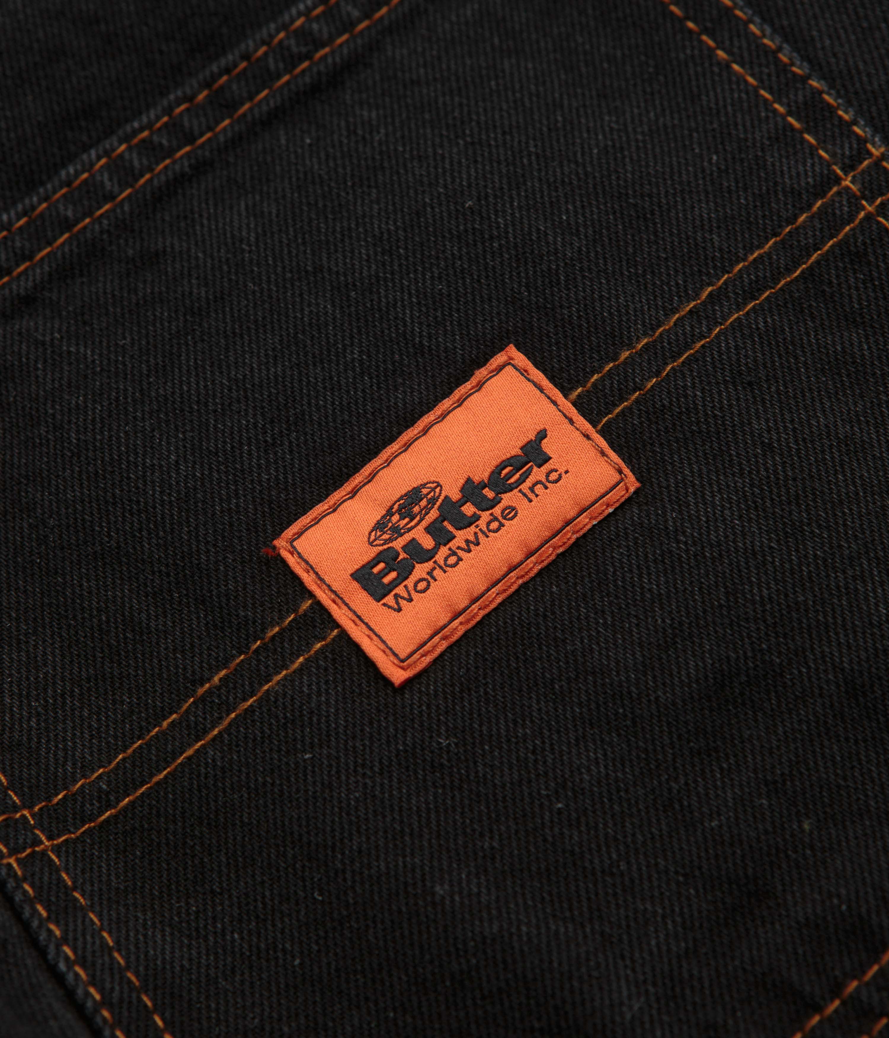 Butter Goods Santosuosso Washed Black & Orange Jeans - Ultra Baggy Style!