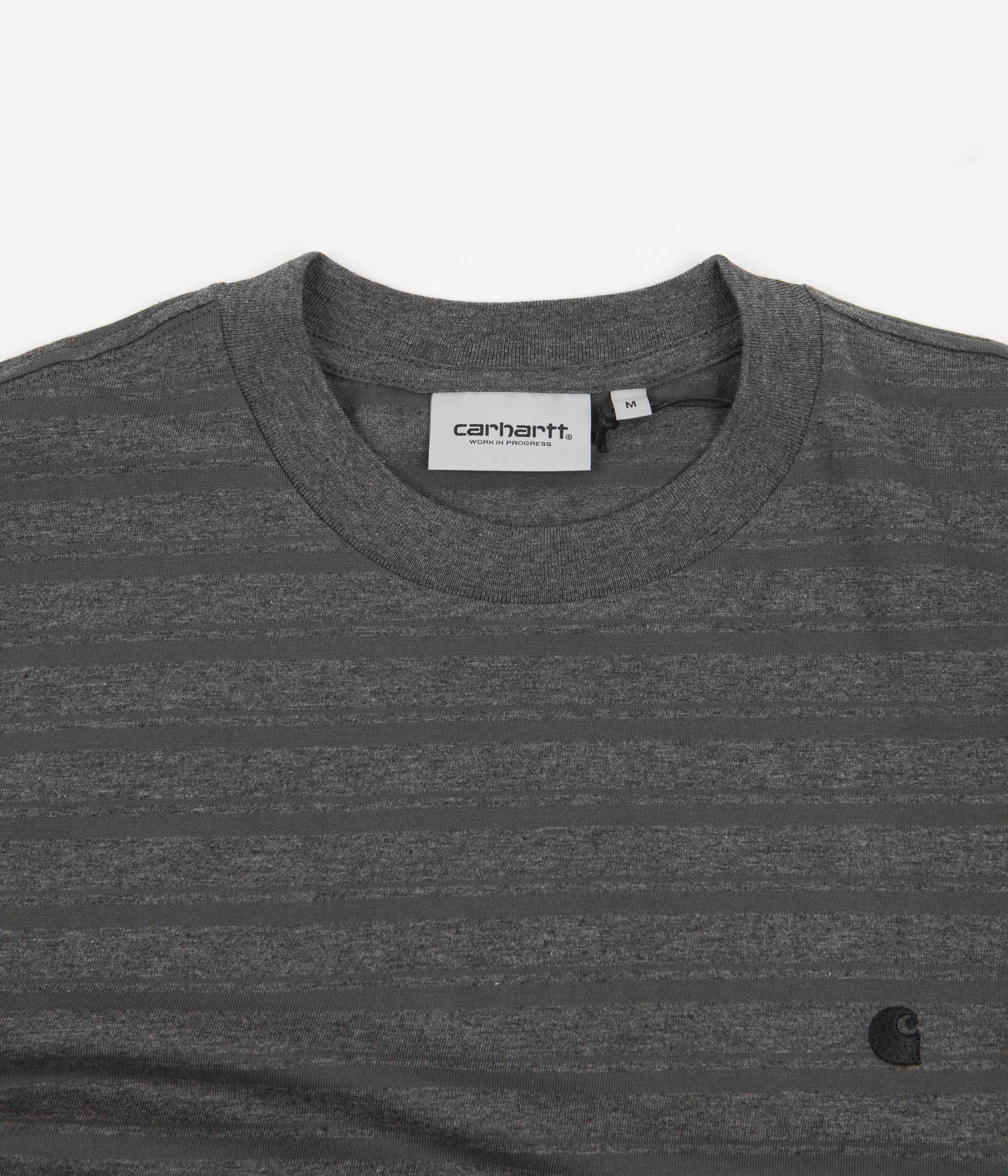 Carhartt Gleeson Stripe T-Shirt - Stunning Hemlock Green / Stormcloud Heather