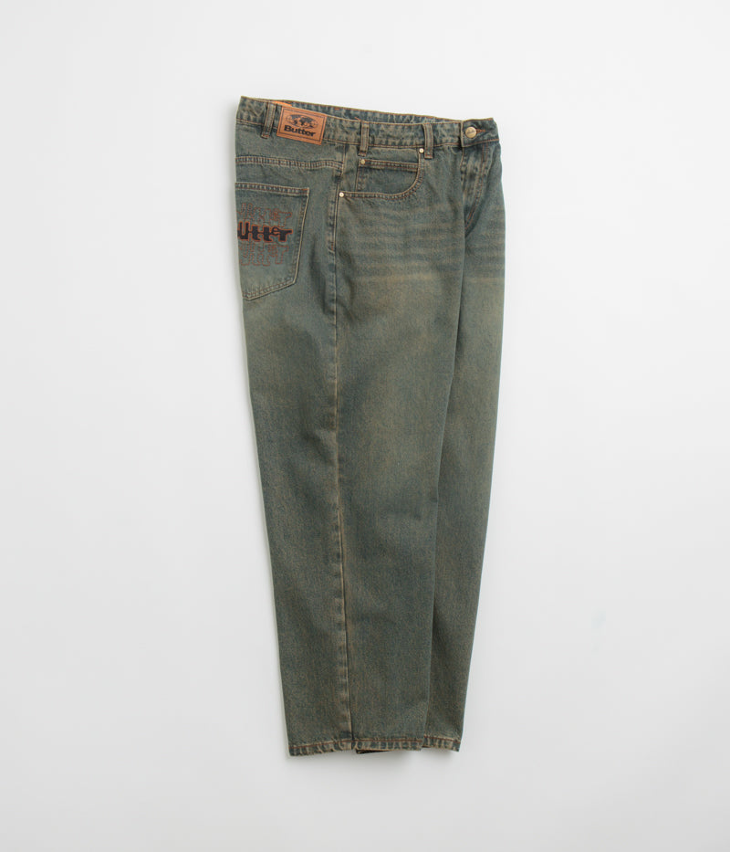 Butter Goods Warped Jeans - Stunning Dirty Wash Indigo