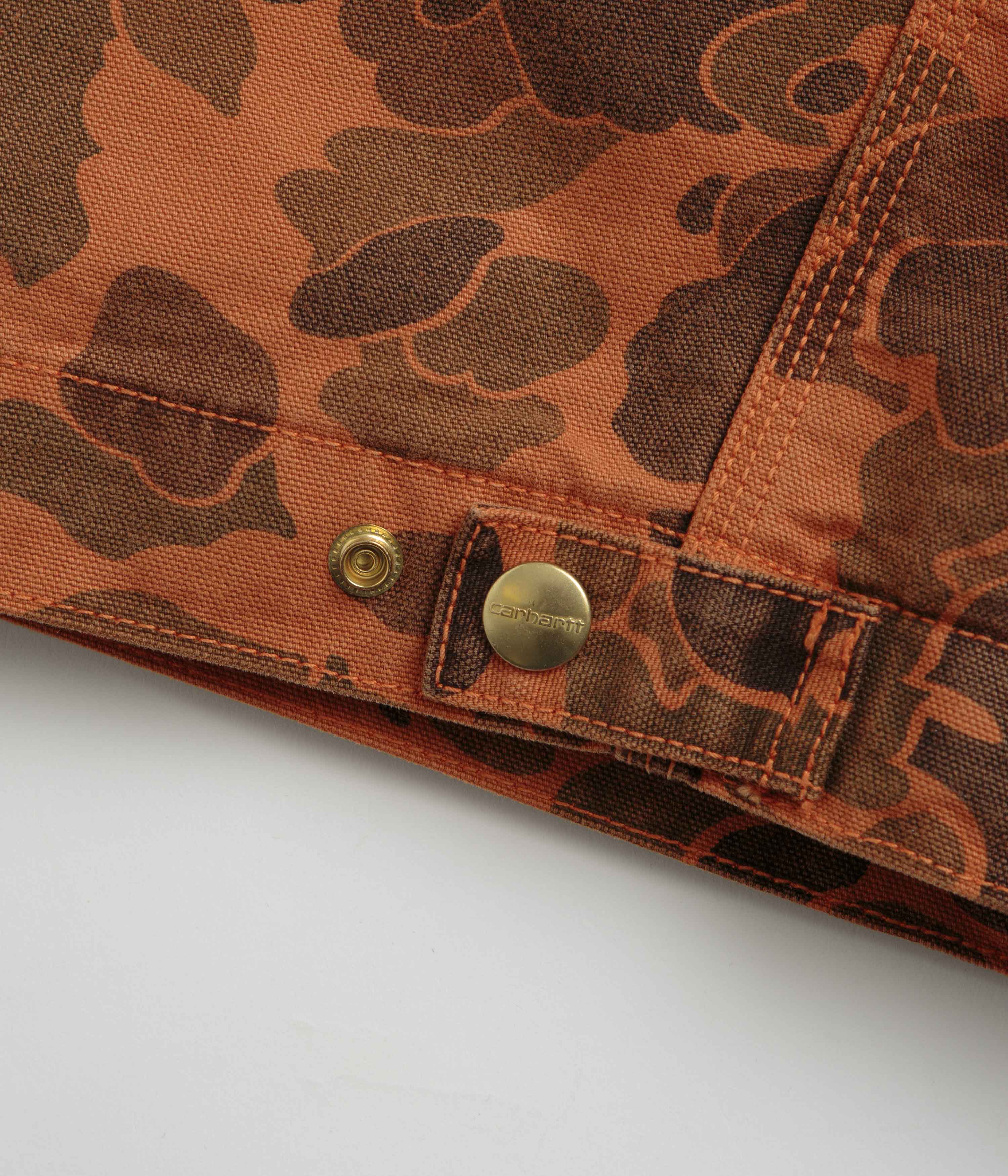 Carhartt Camo Green Turmeric Detroit Duck Jacket - A Must-Have Workwear!
