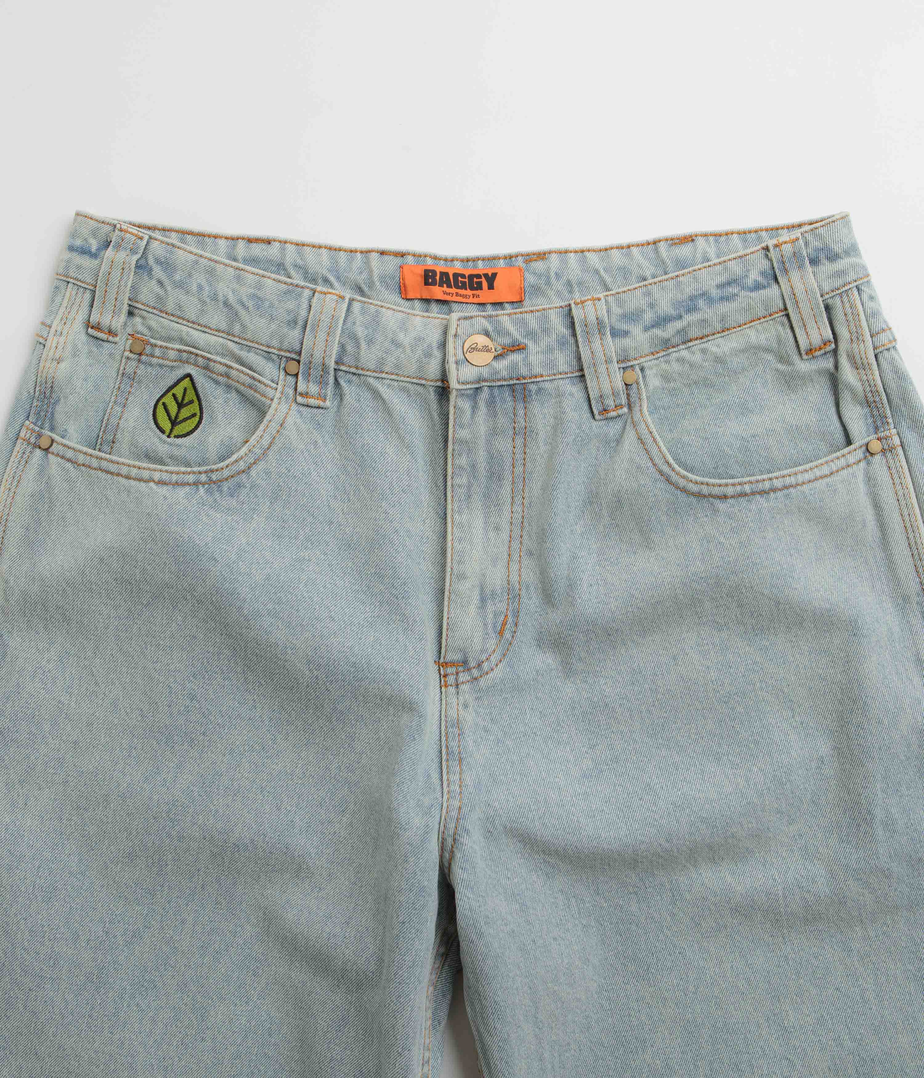 Butter Goods Weathergear Faded Light Wash Denim Jeans - Must-Have Skate Style!