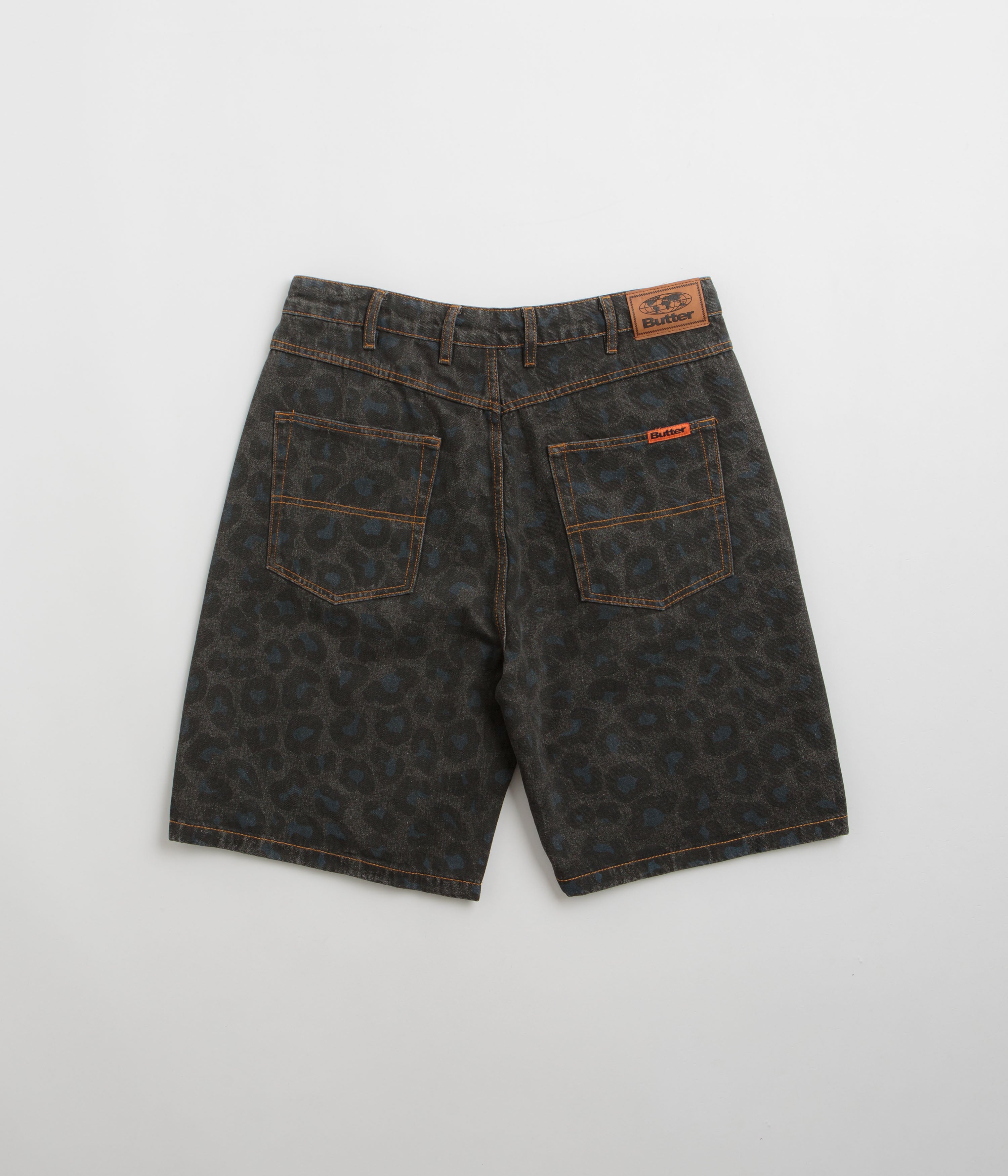 Butter Goods Black Leopard Print Denim Shorts - Irresistible Style!