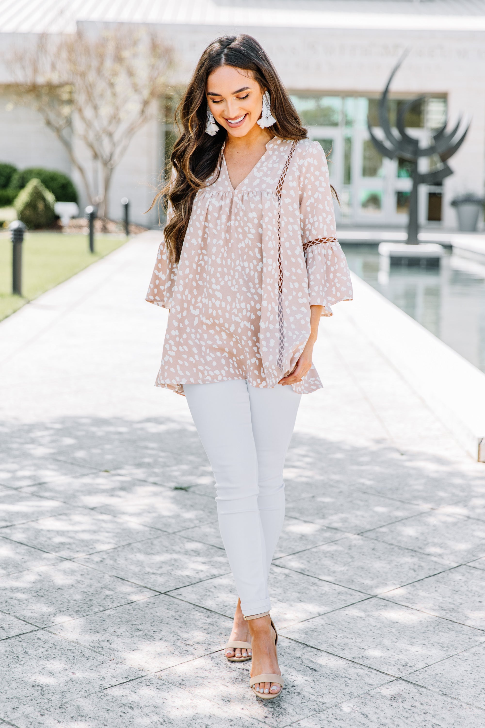 Joyful Leopard Print Crochet Spring Top