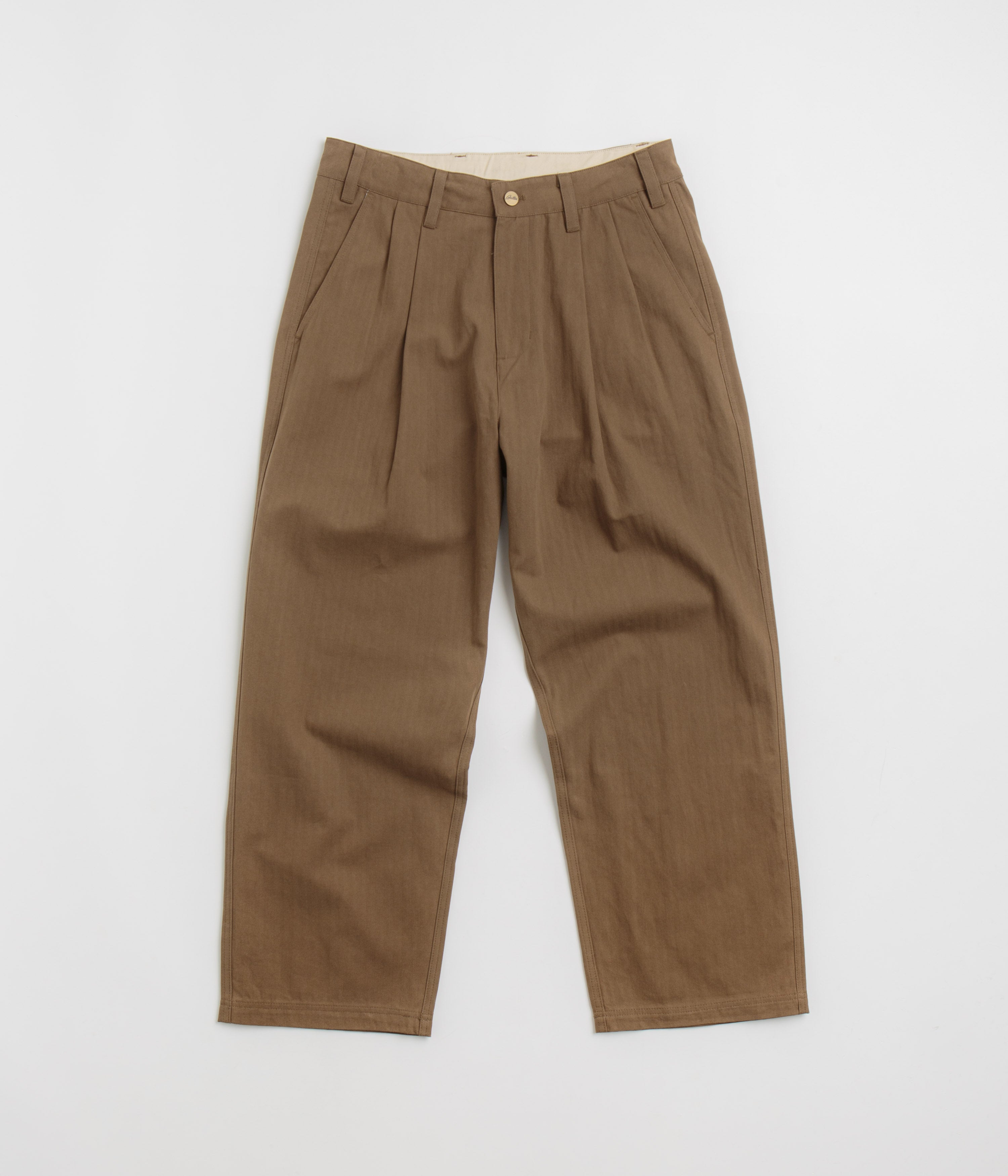 Butter Goods Stylish Brown Pleated Trousers - Grab Yours Now!