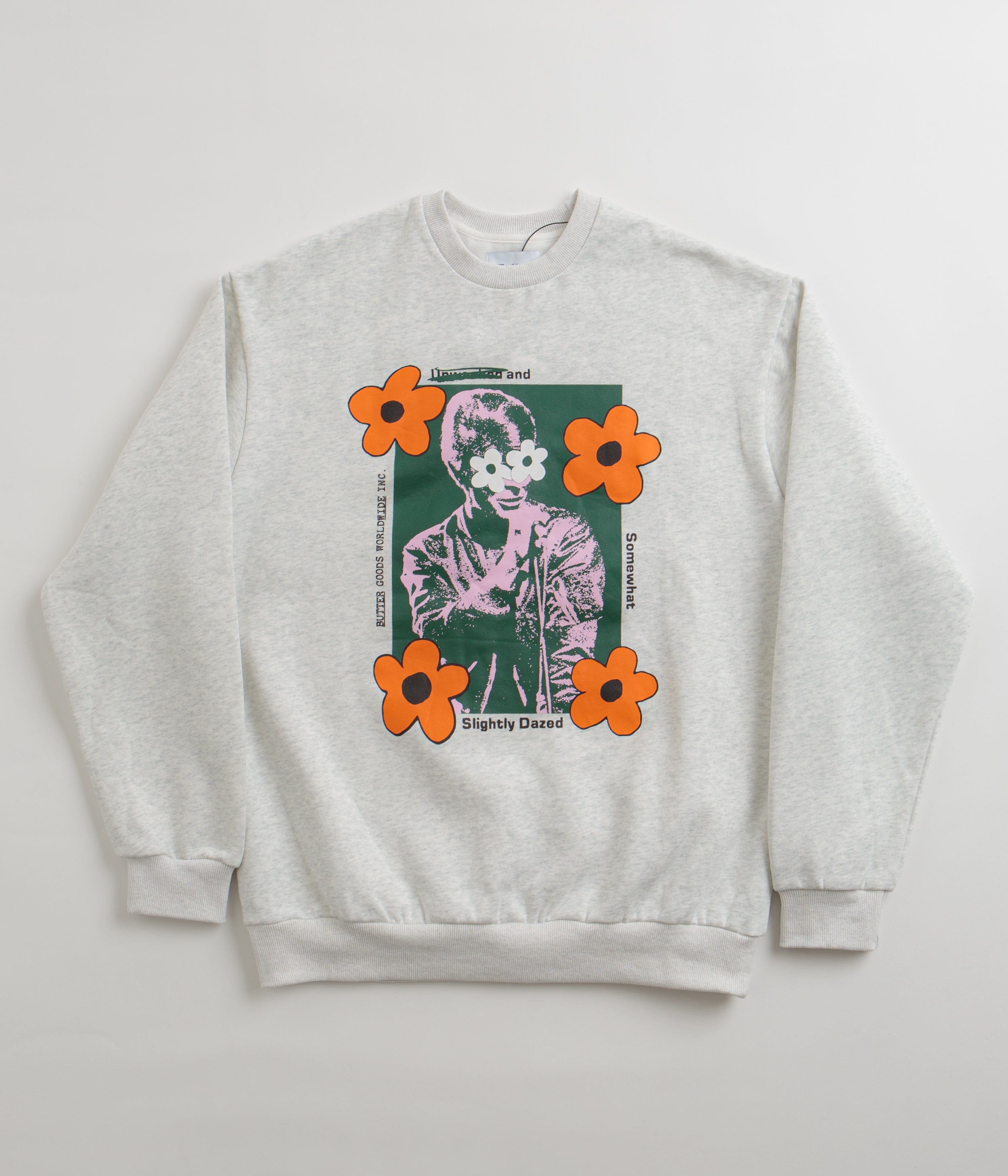 Butter Goods Dazed Crewneck Sweatshirt - Stunning Ash Grey