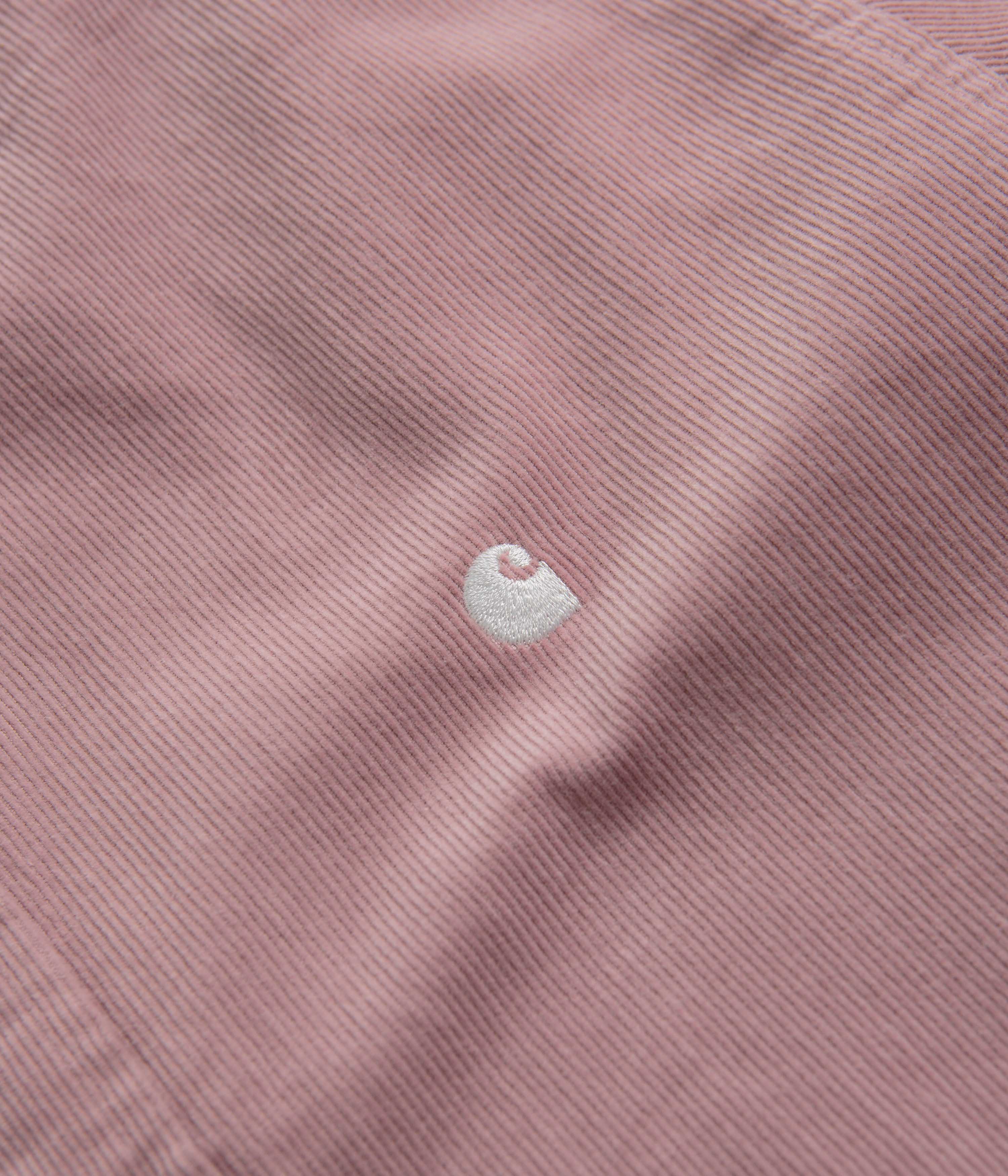 Carhartt Madison Fine Cord Shirt - Stunning Glassy Pink / Wax
